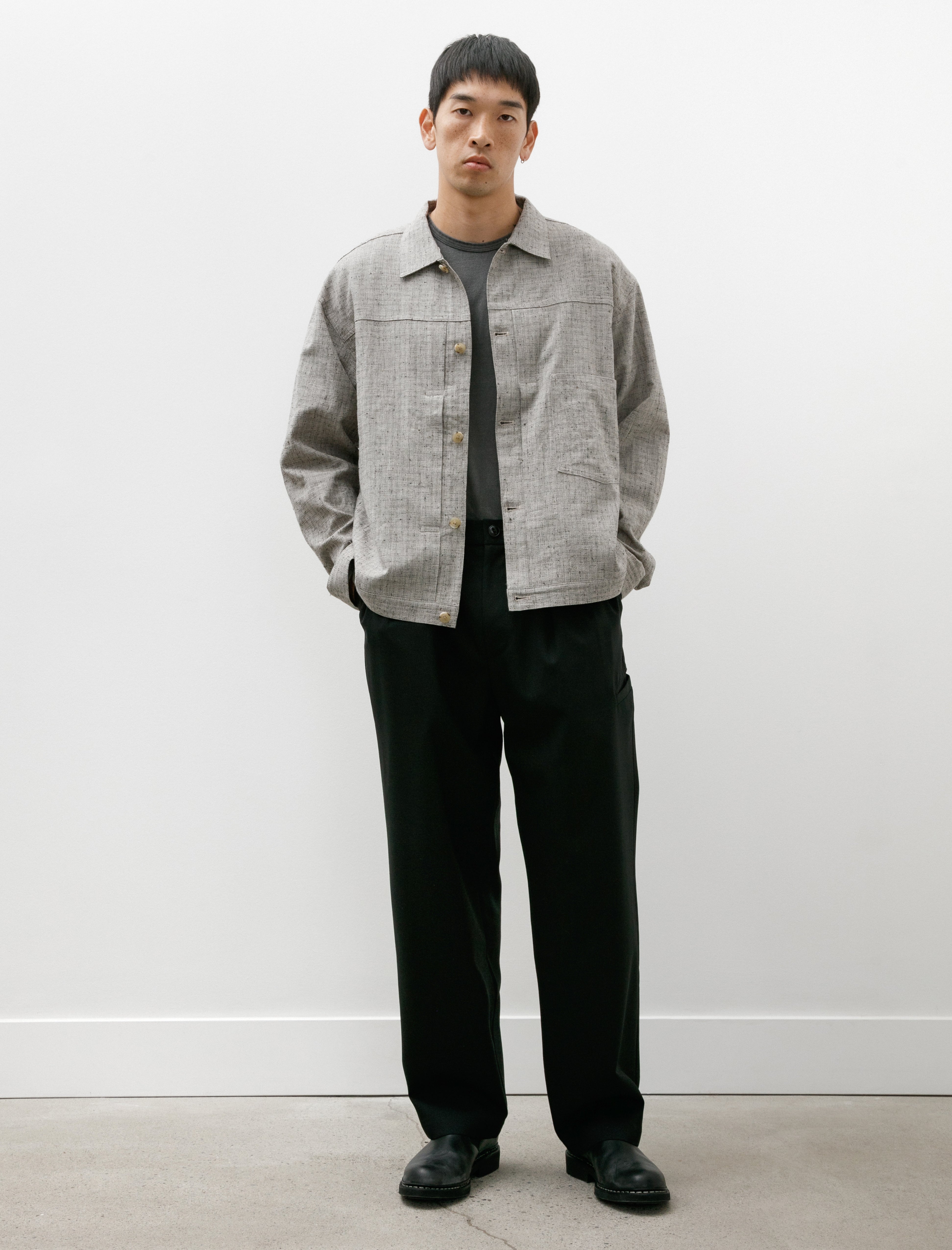 Polyploid Trucker Jacket B Grey Nep