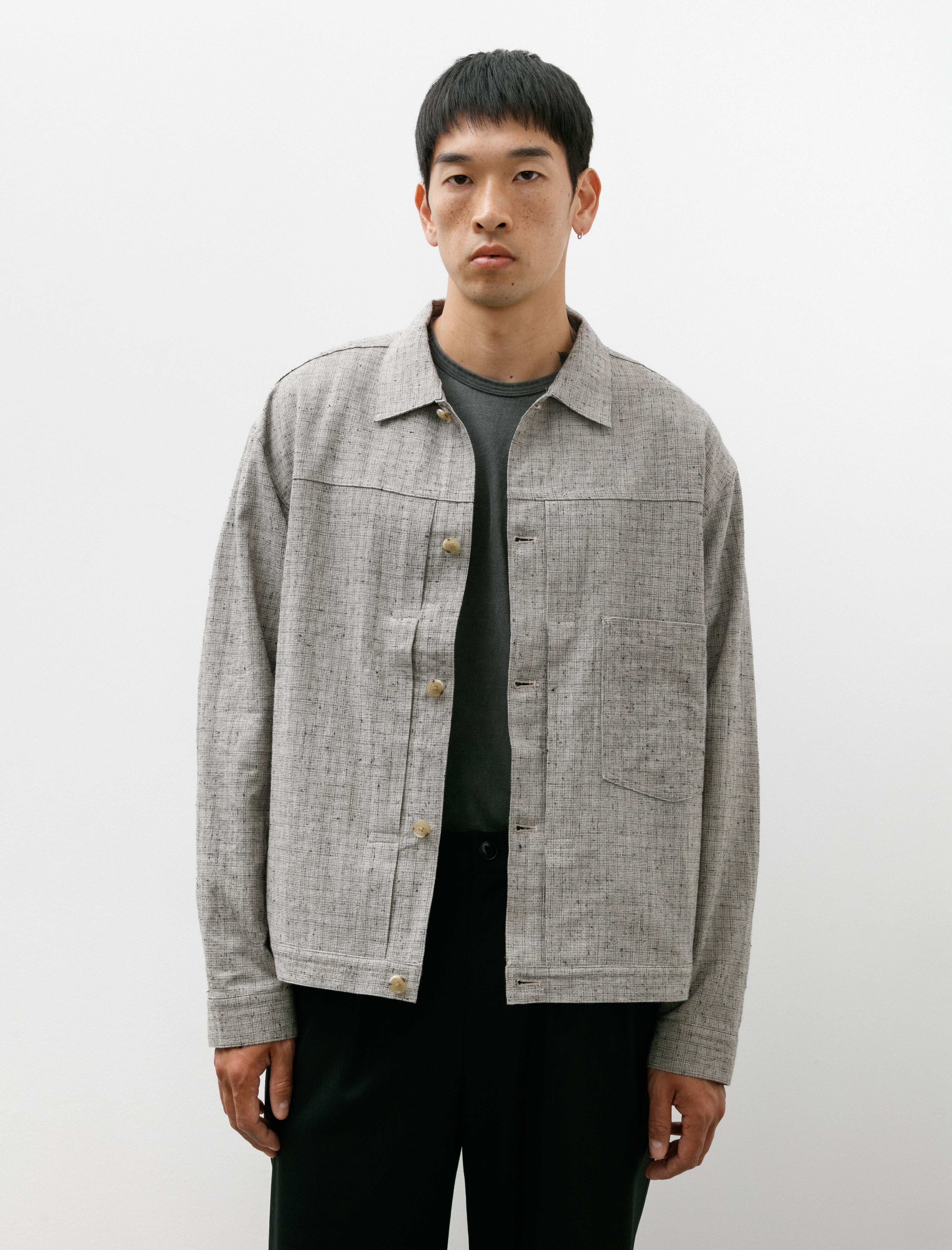 Polyploid Trucker Jacket B Grey Nep