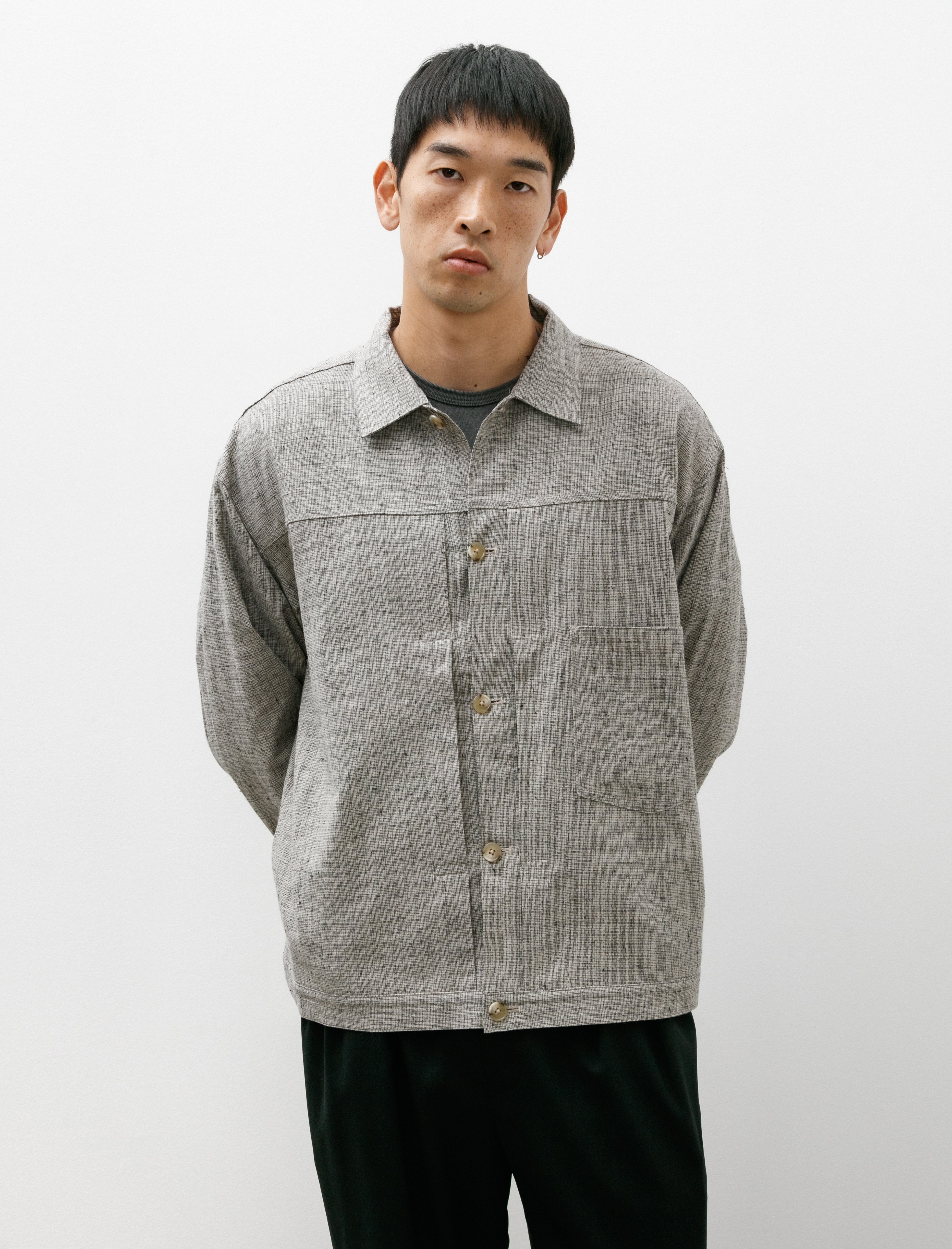 Polyploid Trucker Jacket B Grey Nep