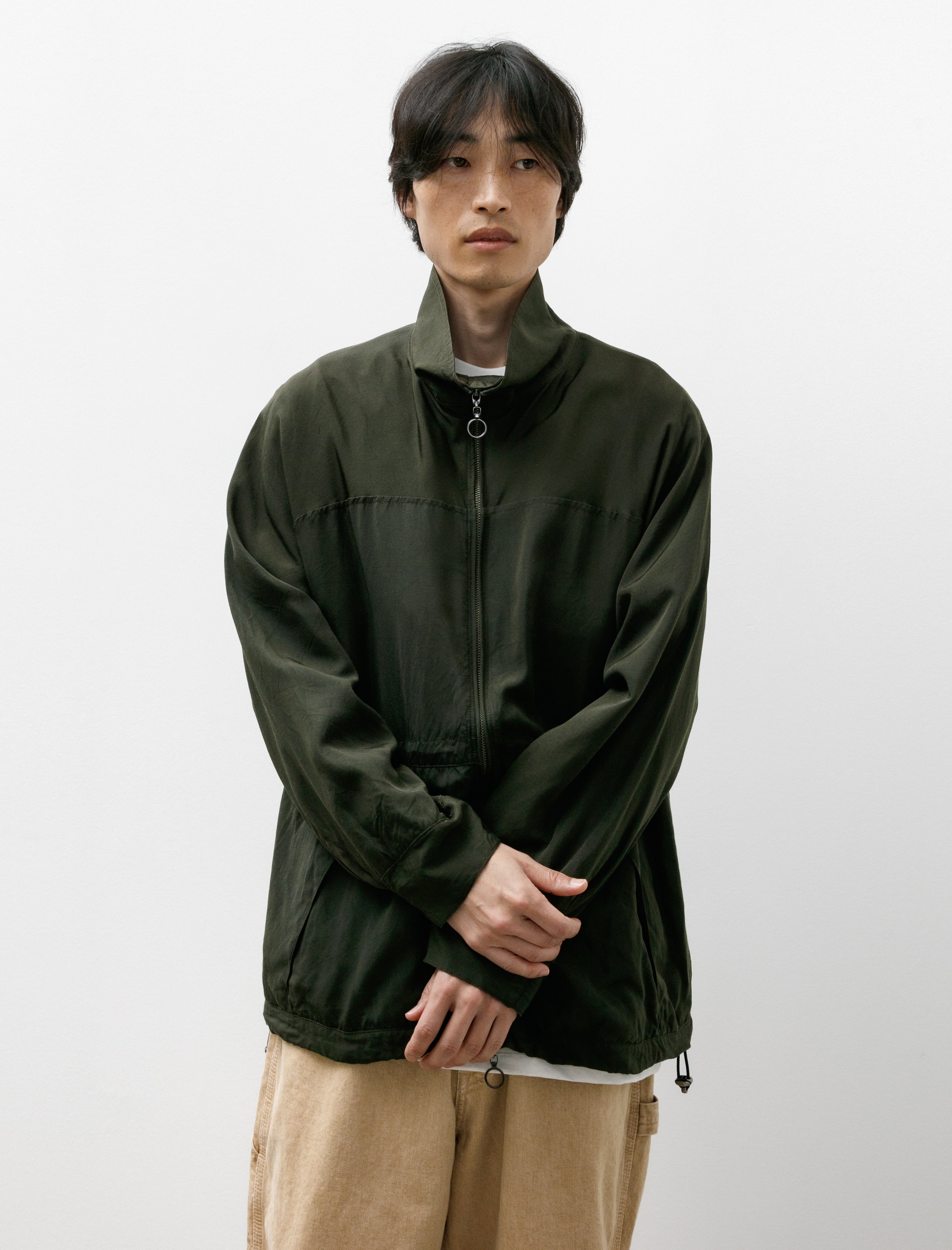 Maatee & Sons Full Zip Anorak Khaki Green