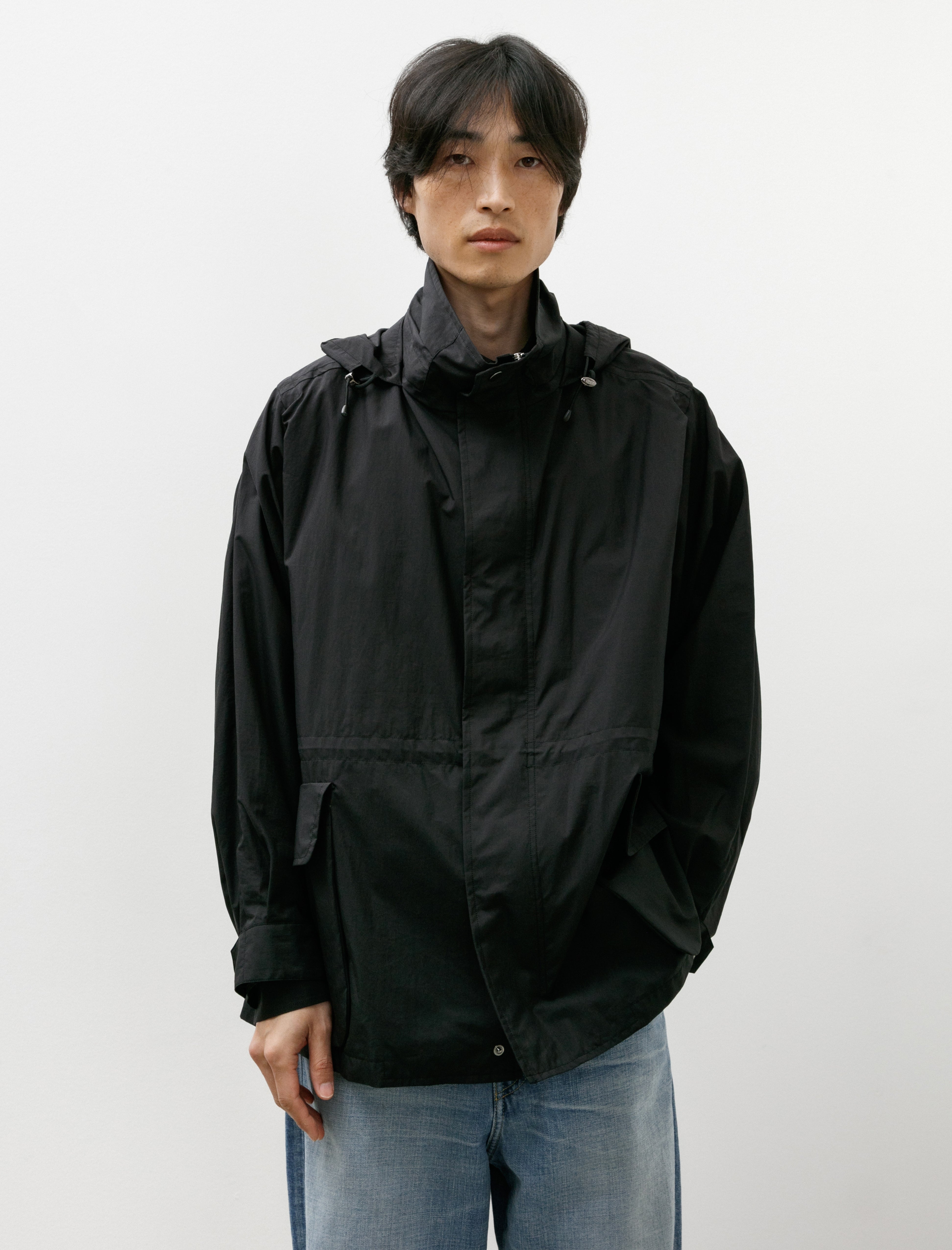 Maatee & Sons Stand Collar Jacket Cotton Nylon Black