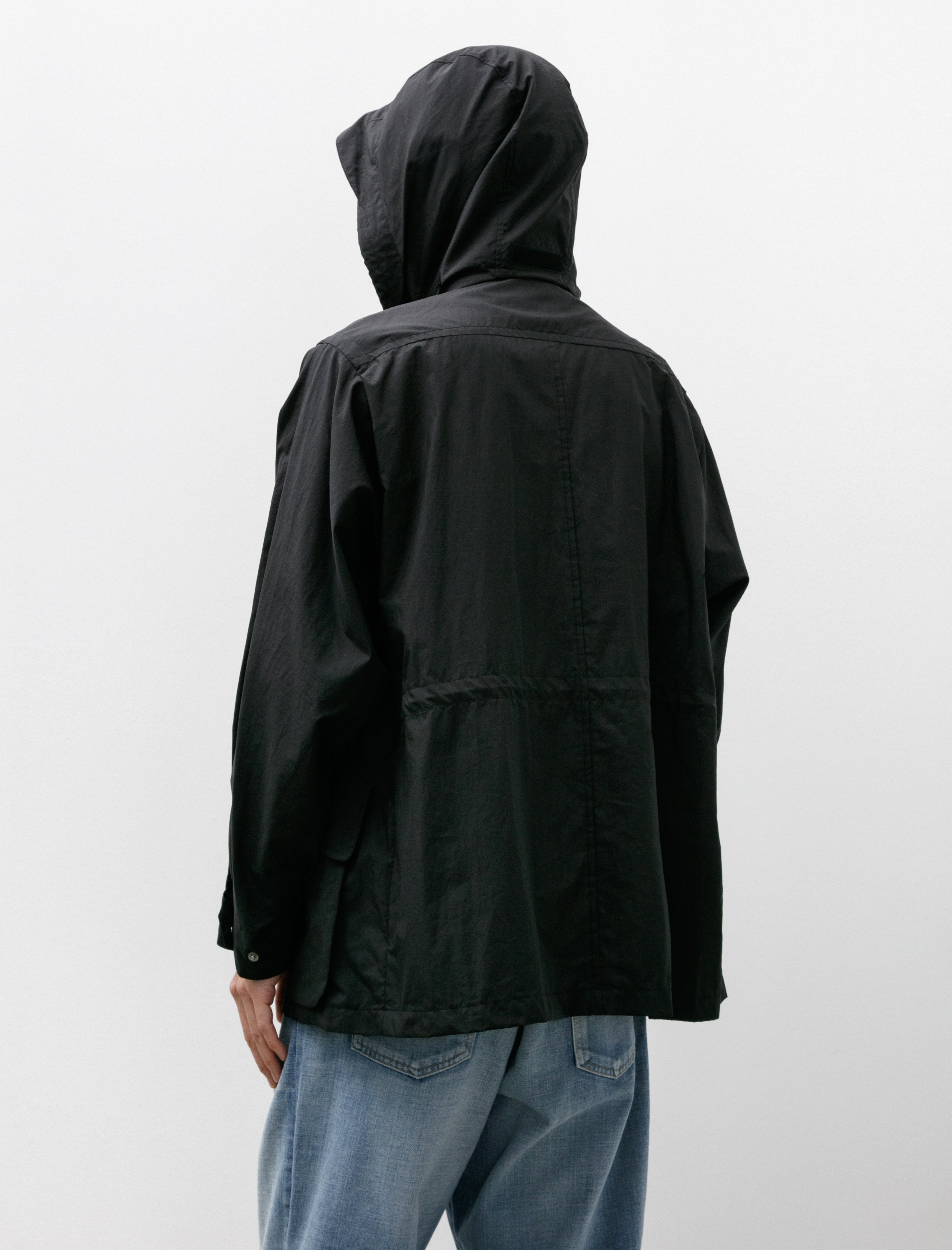 Maatee & Sons Stand Collar Jacket Cotton Nylon Black