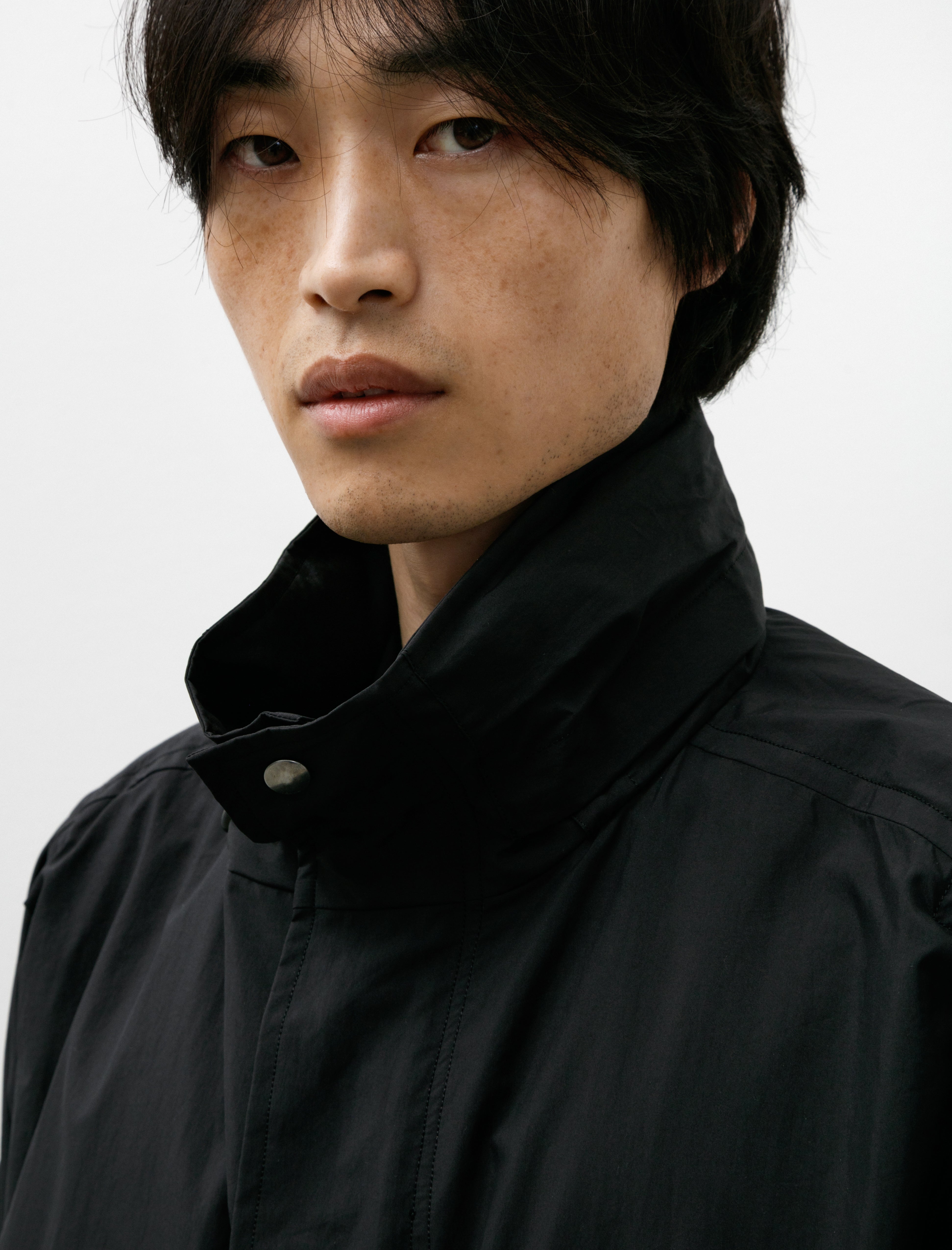 Maatee & Sons Stand Collar Jacket Cotton Nylon Black