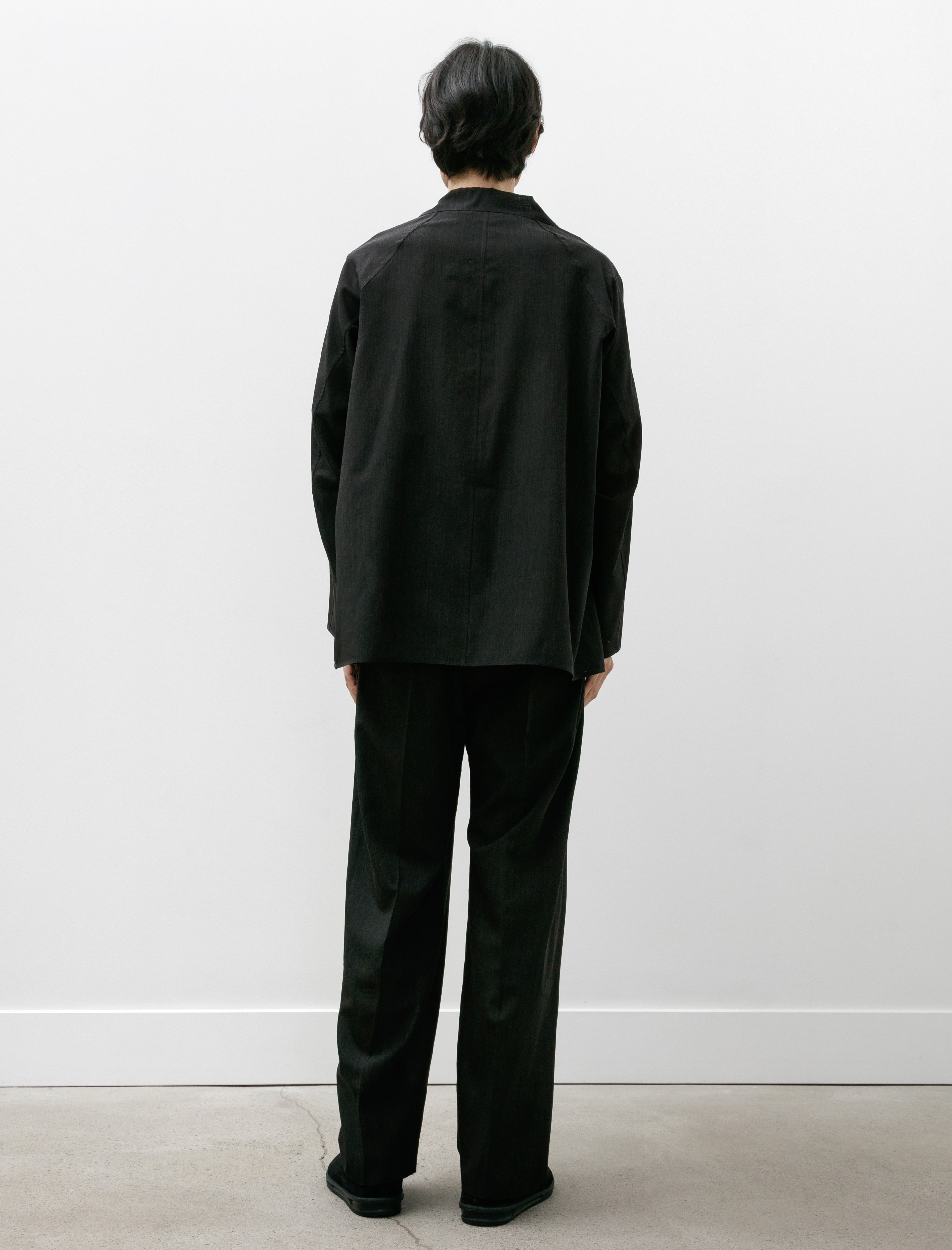 Maatee & Sons Musou Trouser Wool Silk Mix Charcoal