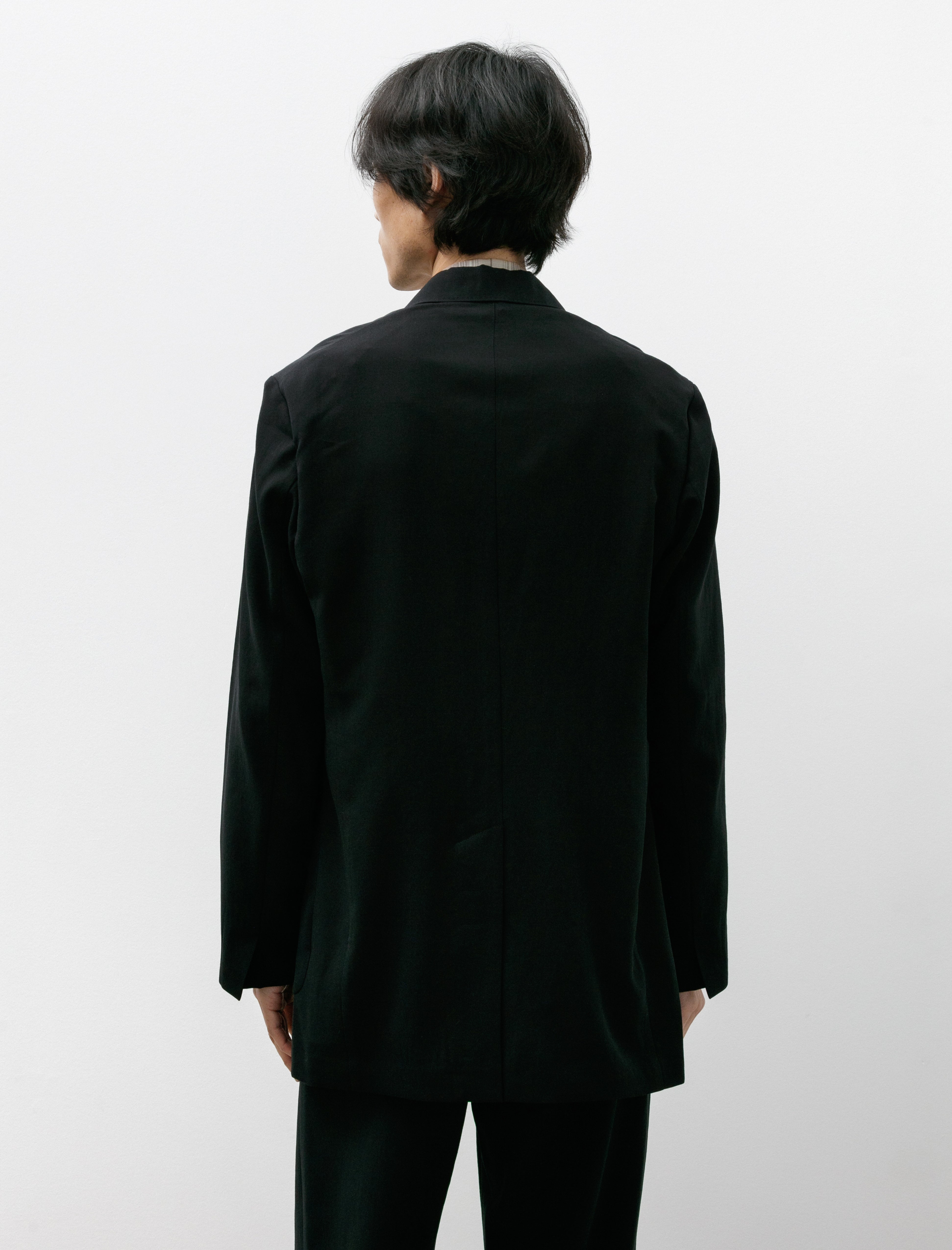 Auralee Light Cotton Wool Viyella Jacket Black