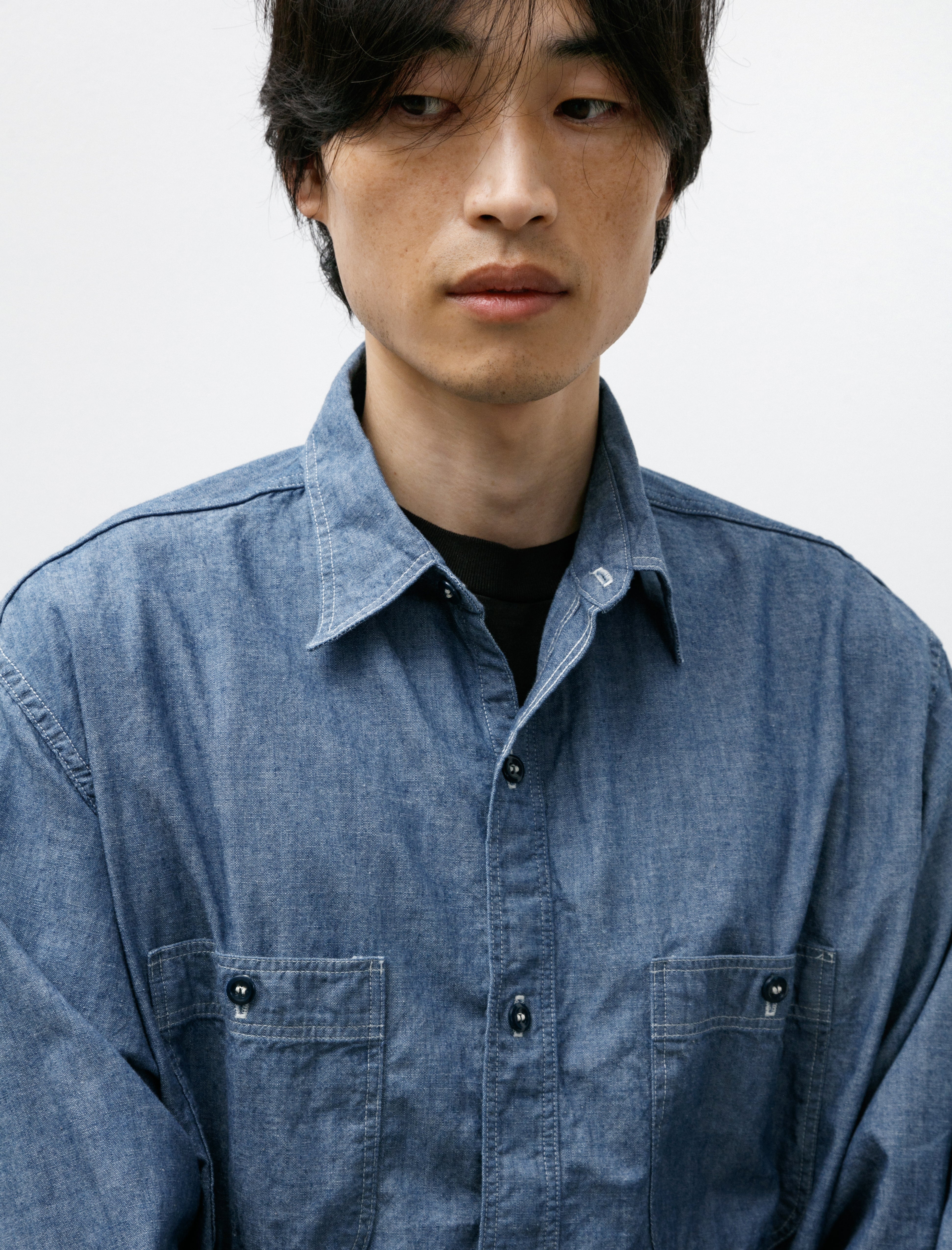 orSlow Relax Fit Work Shirt Chambray