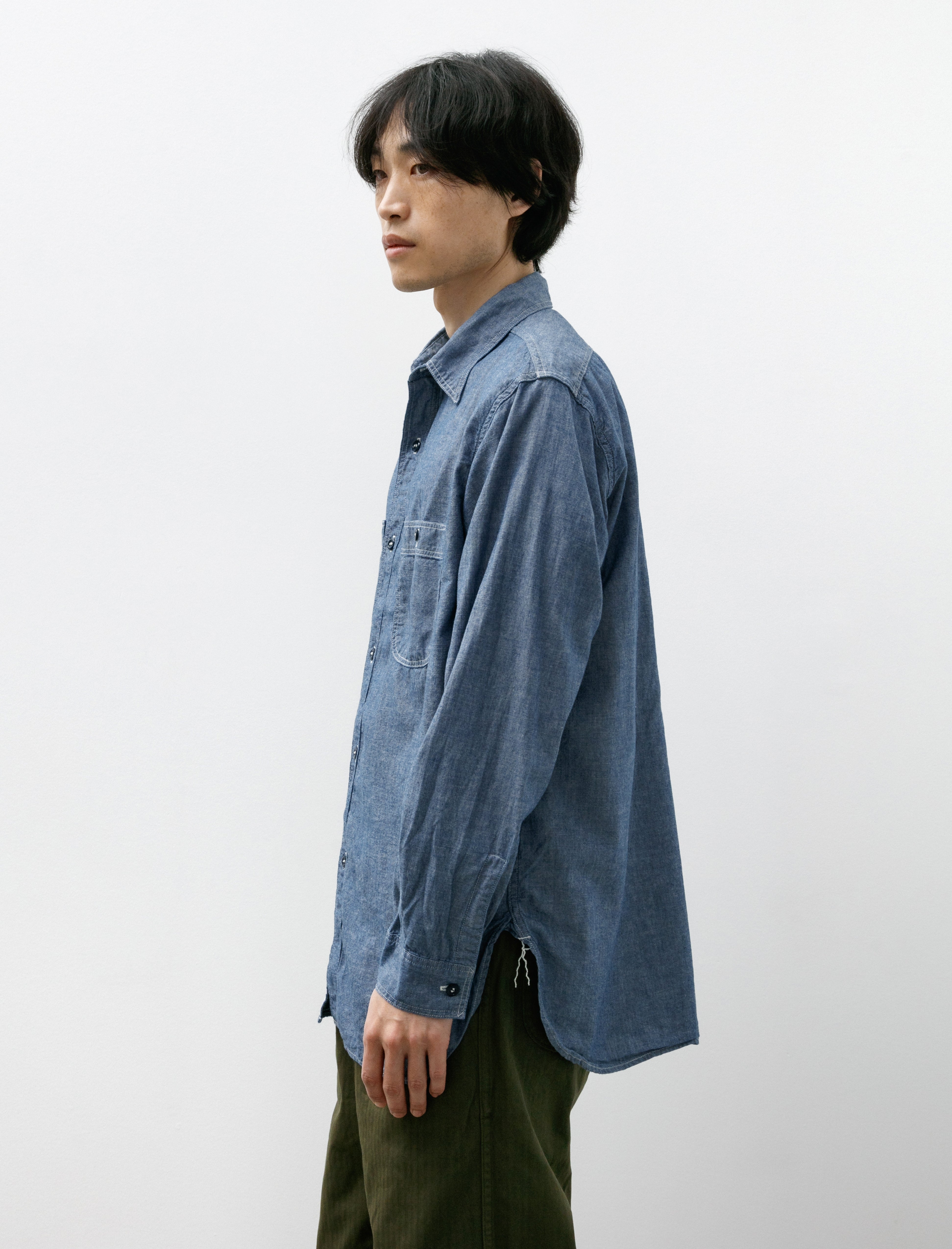 orSlow Relax Fit Work Shirt Chambray