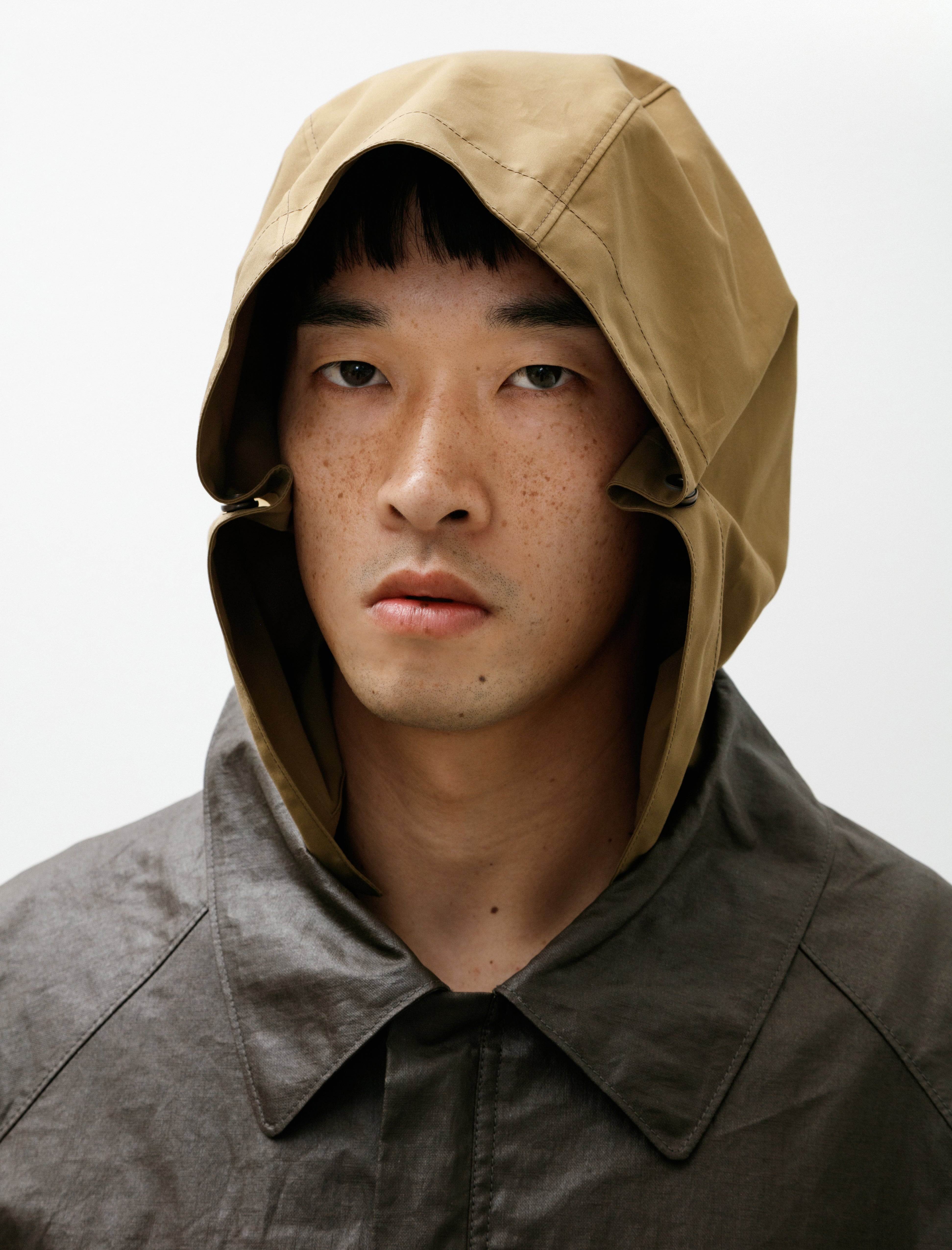 Lemaire Rain Jacket With Detachable Hood Bronze