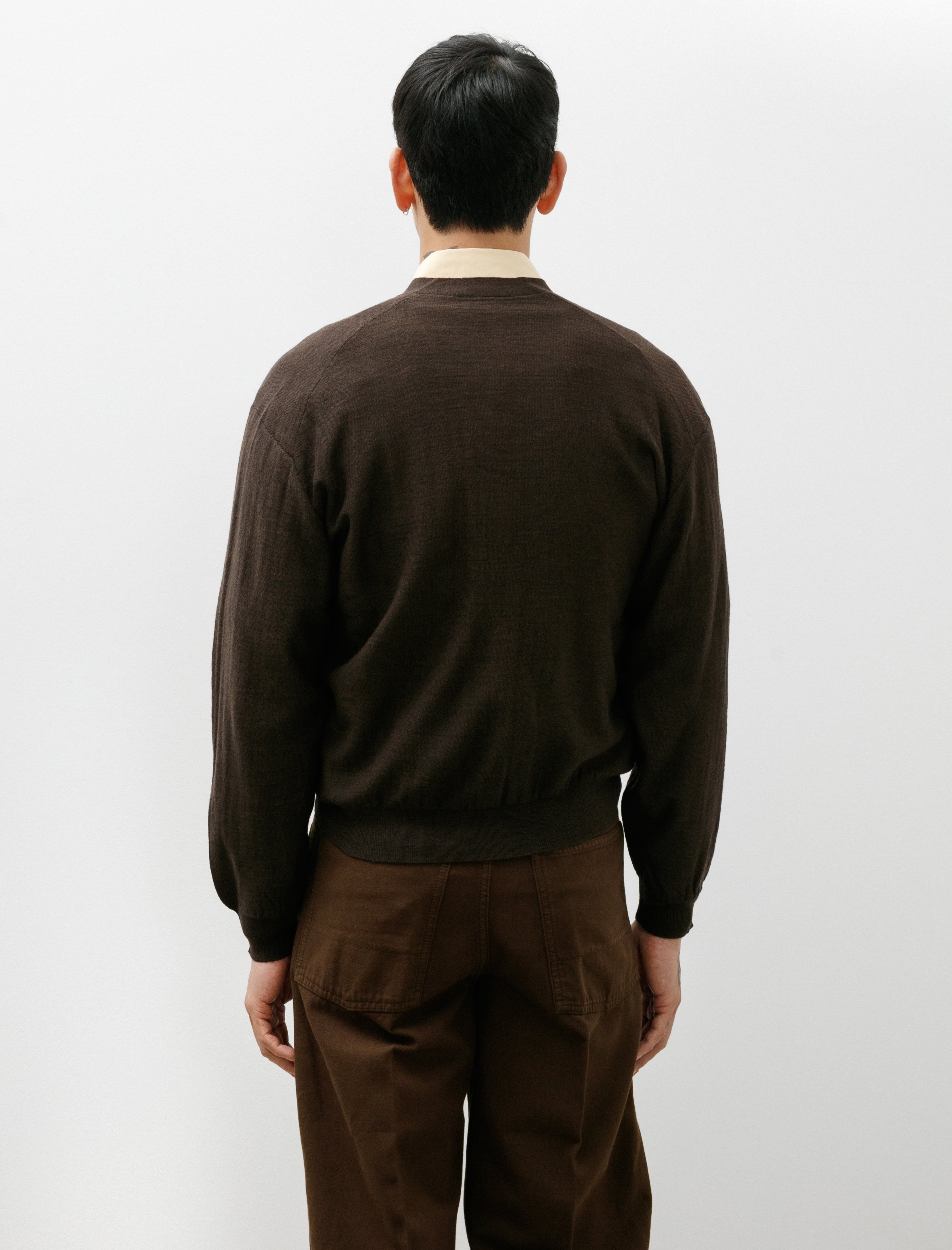 Lemaire Twisted Cardigan Dark Cacao