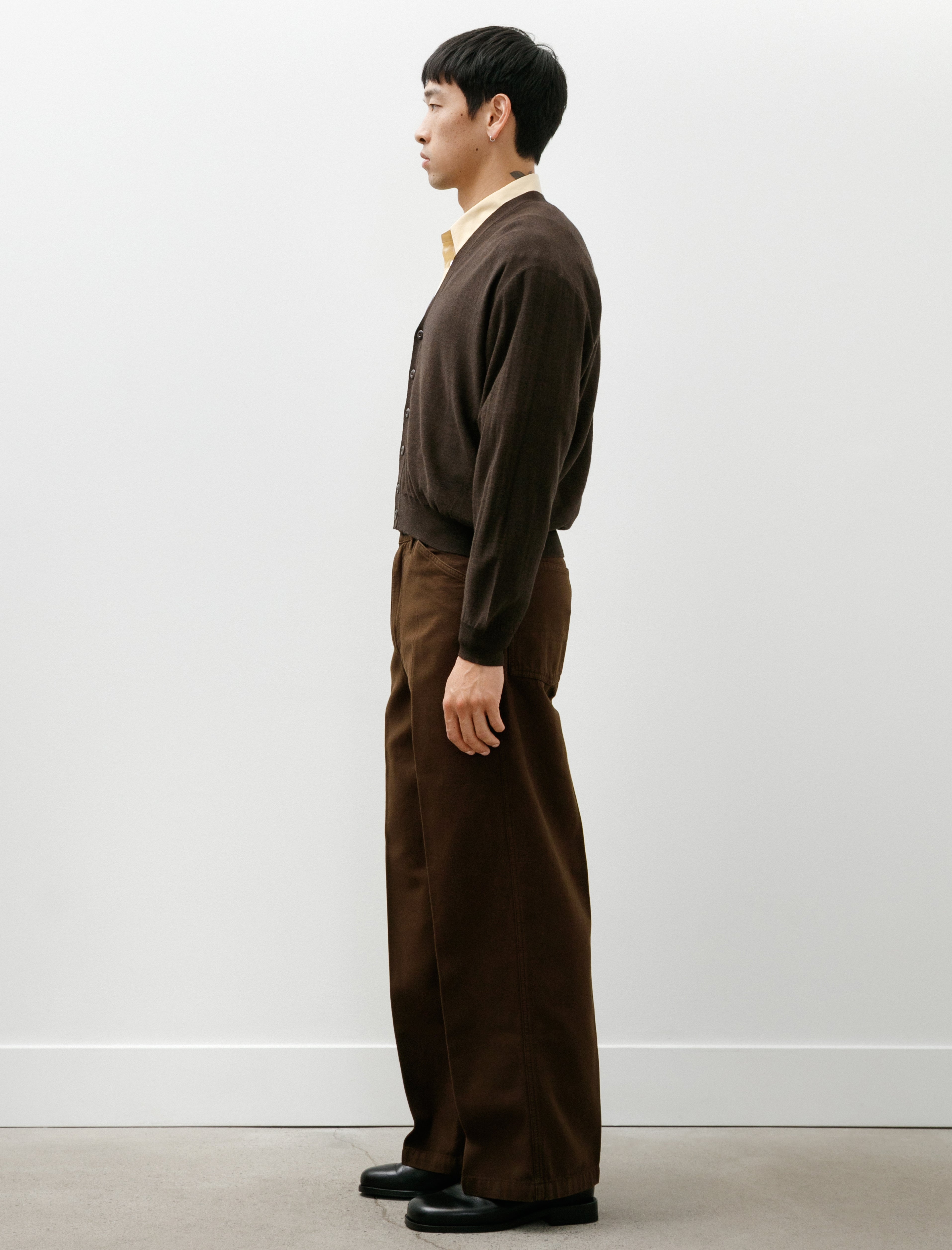 Lemaire Twisted Cardigan Dark Cacao