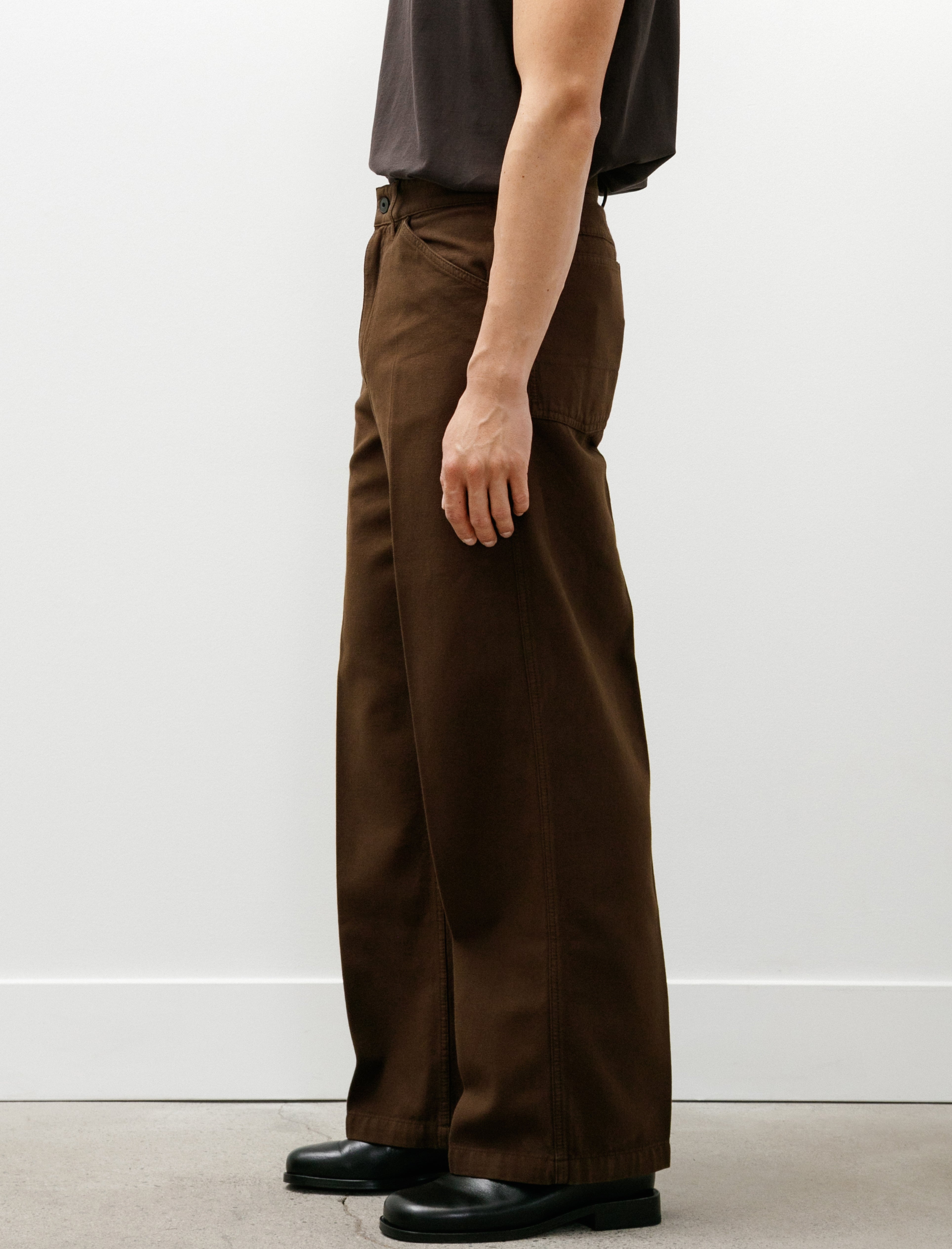 Lemaire Wide Pants Denim Cacao