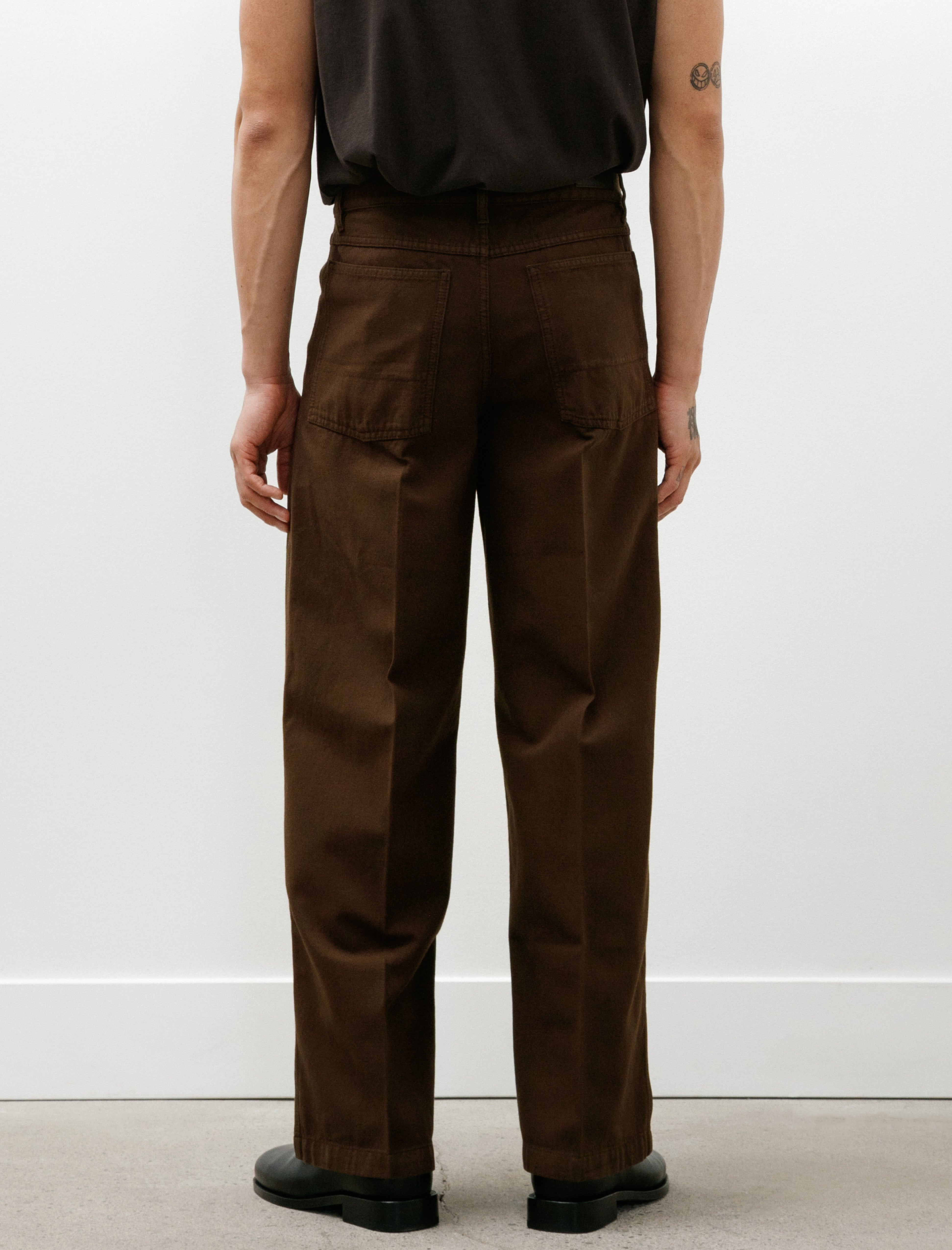 Lemaire Wide Pants Denim Cacao