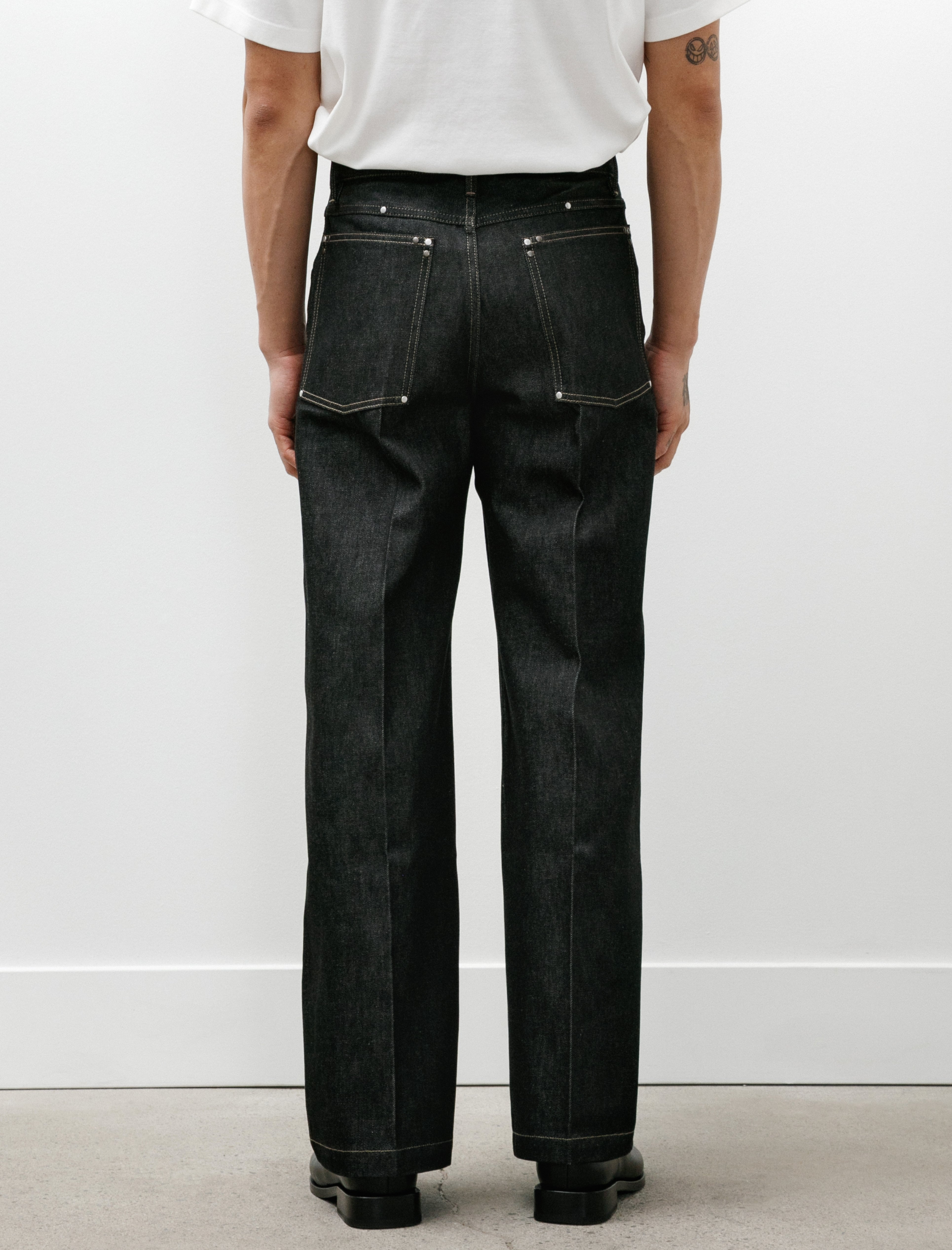 Lemaire Wide Pants with Studs Slate