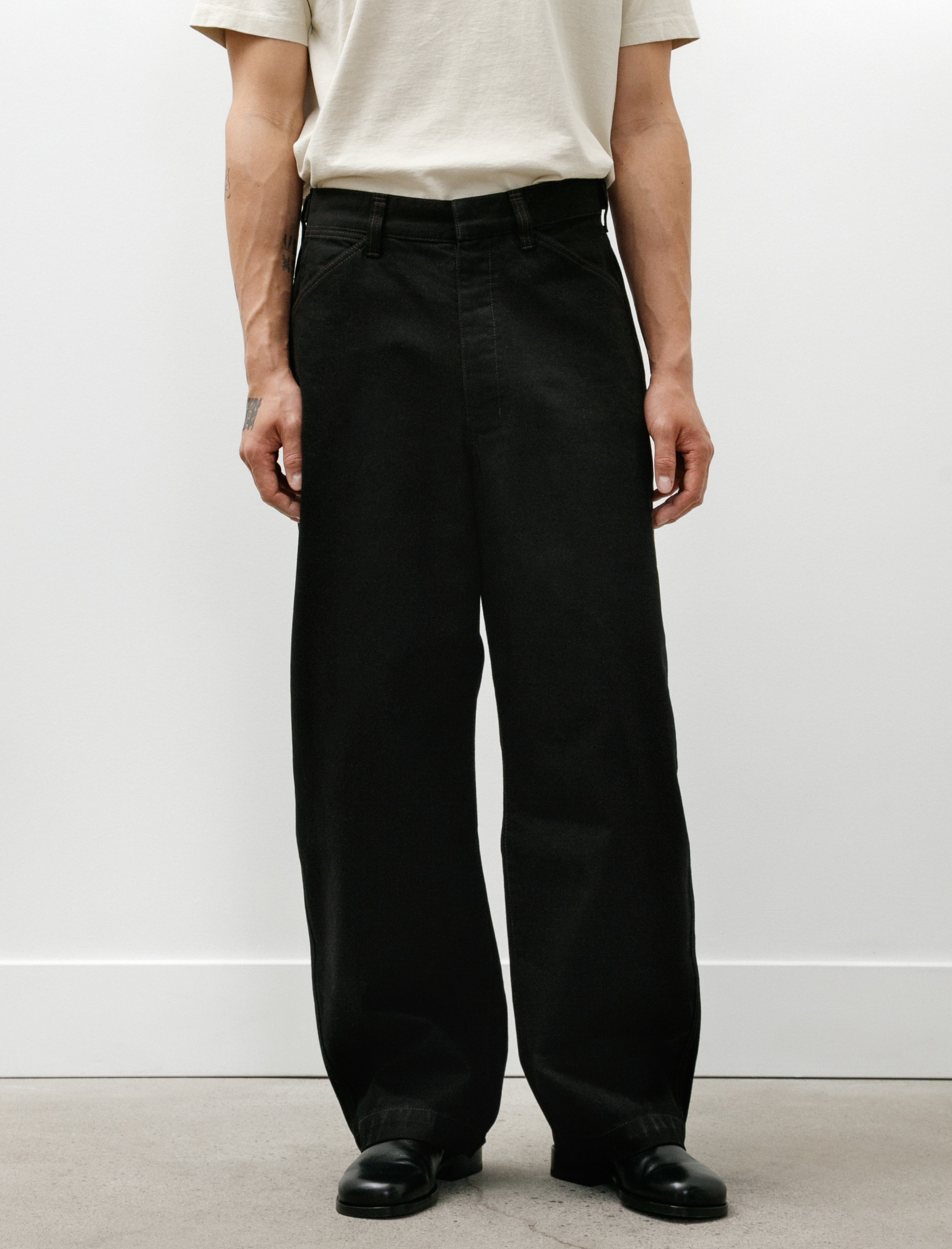 Lemaire Maxi Workwear Pants Black