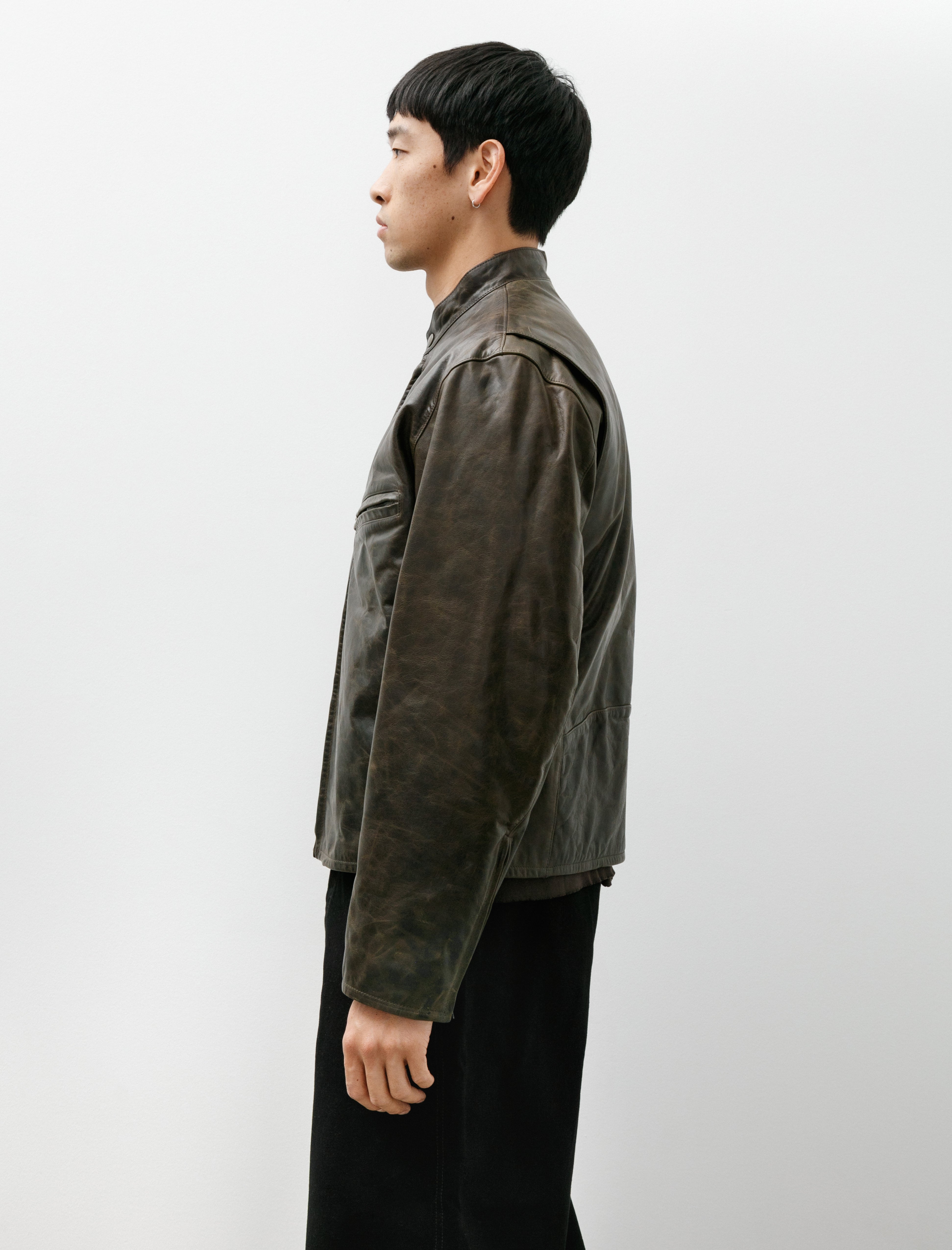 Lemaire Boxy Biker Jacket Bronze