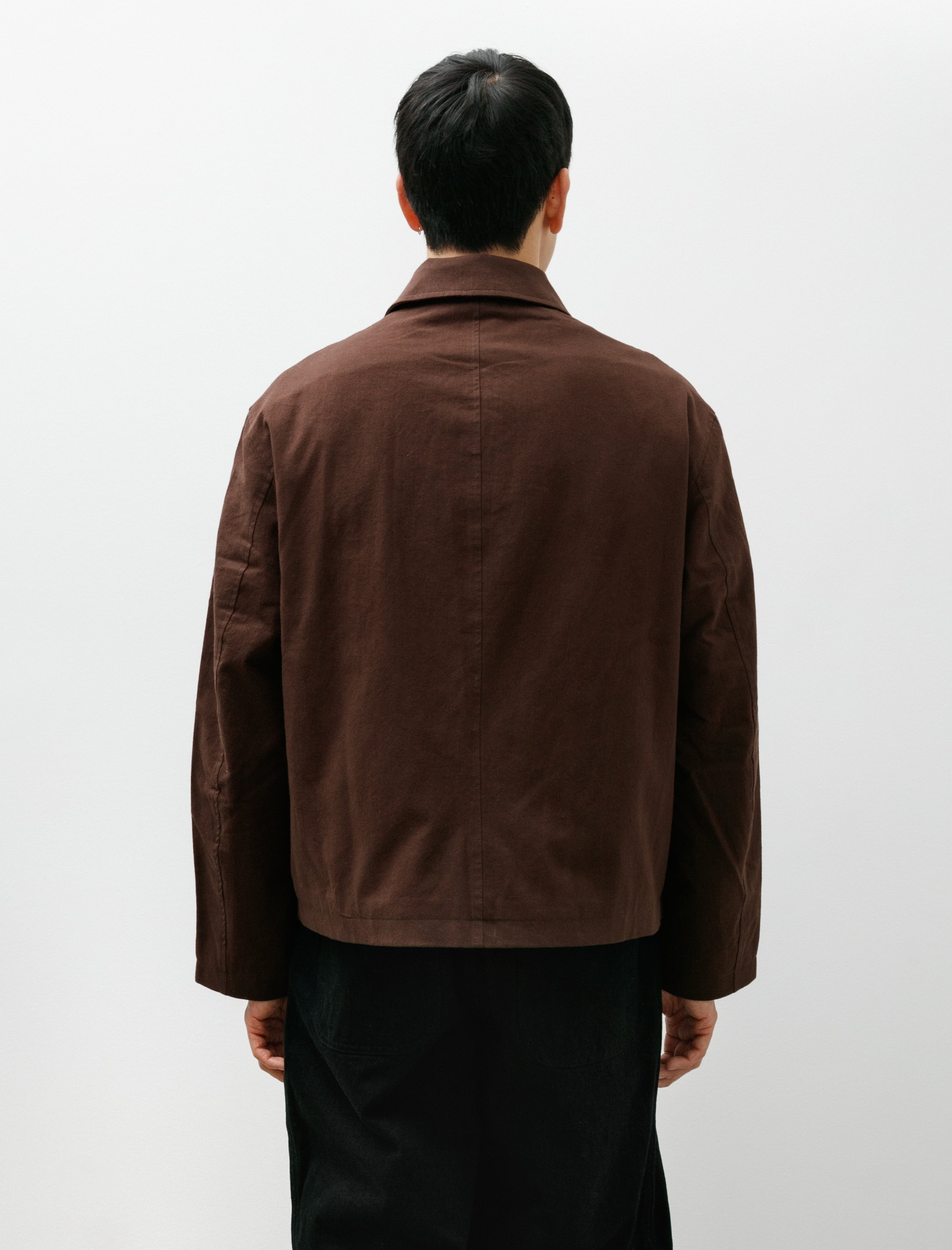 James Coward Site Jacket Dark Brown Cotton Wool Twill