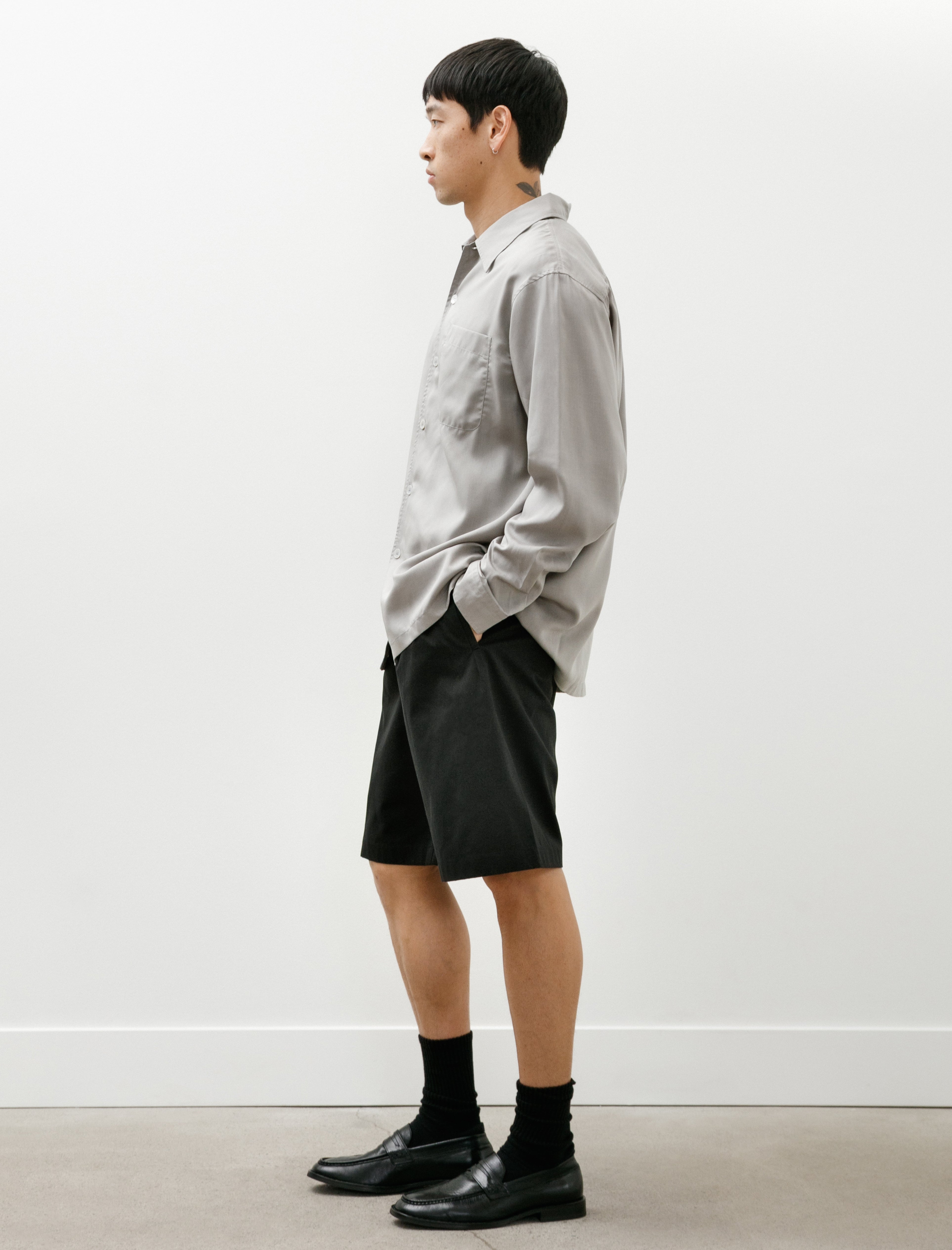 Our Legacy Ponte Shorts Studio Black Micro Canvas