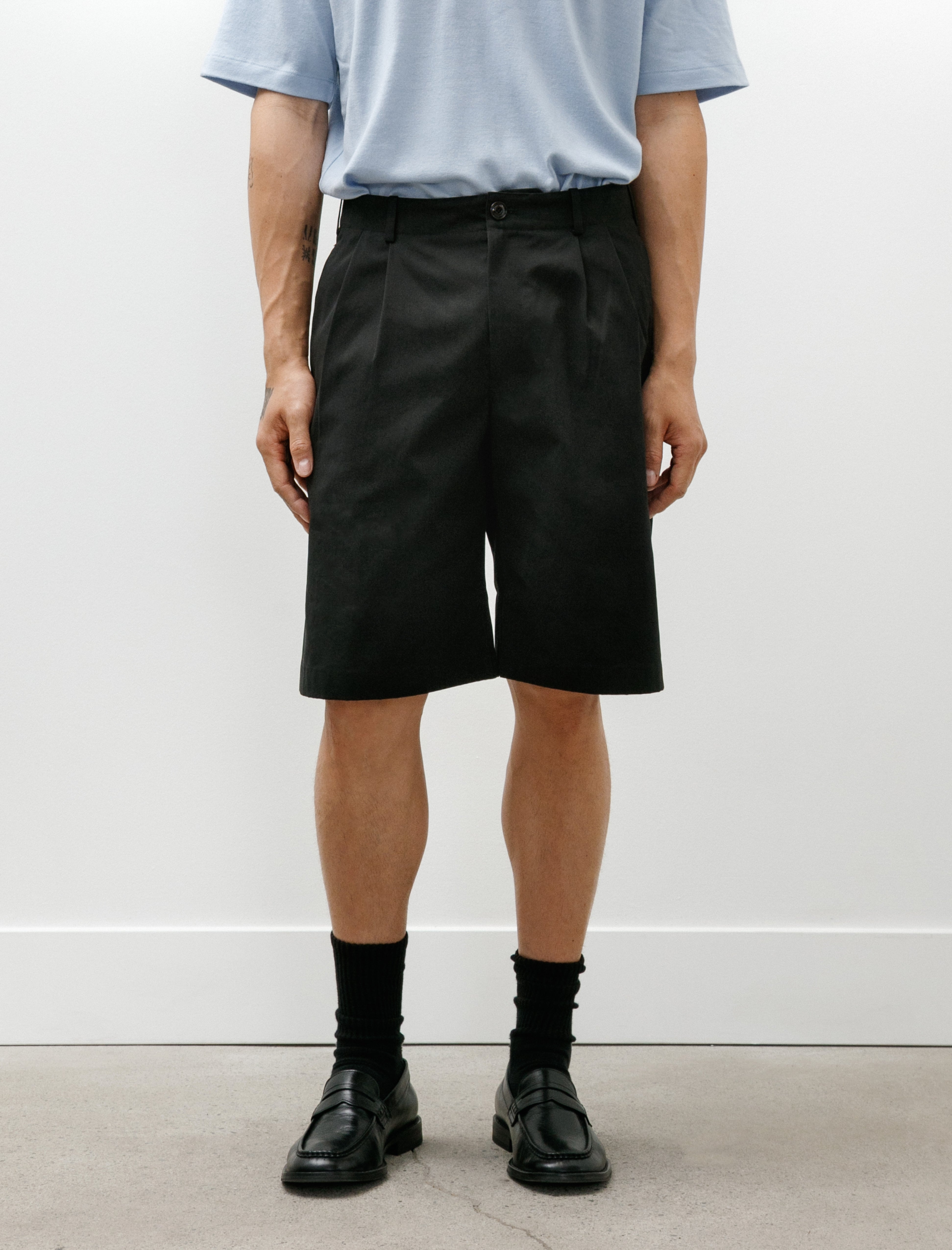 Our Legacy Ponte Shorts Studio Black Micro Canvas