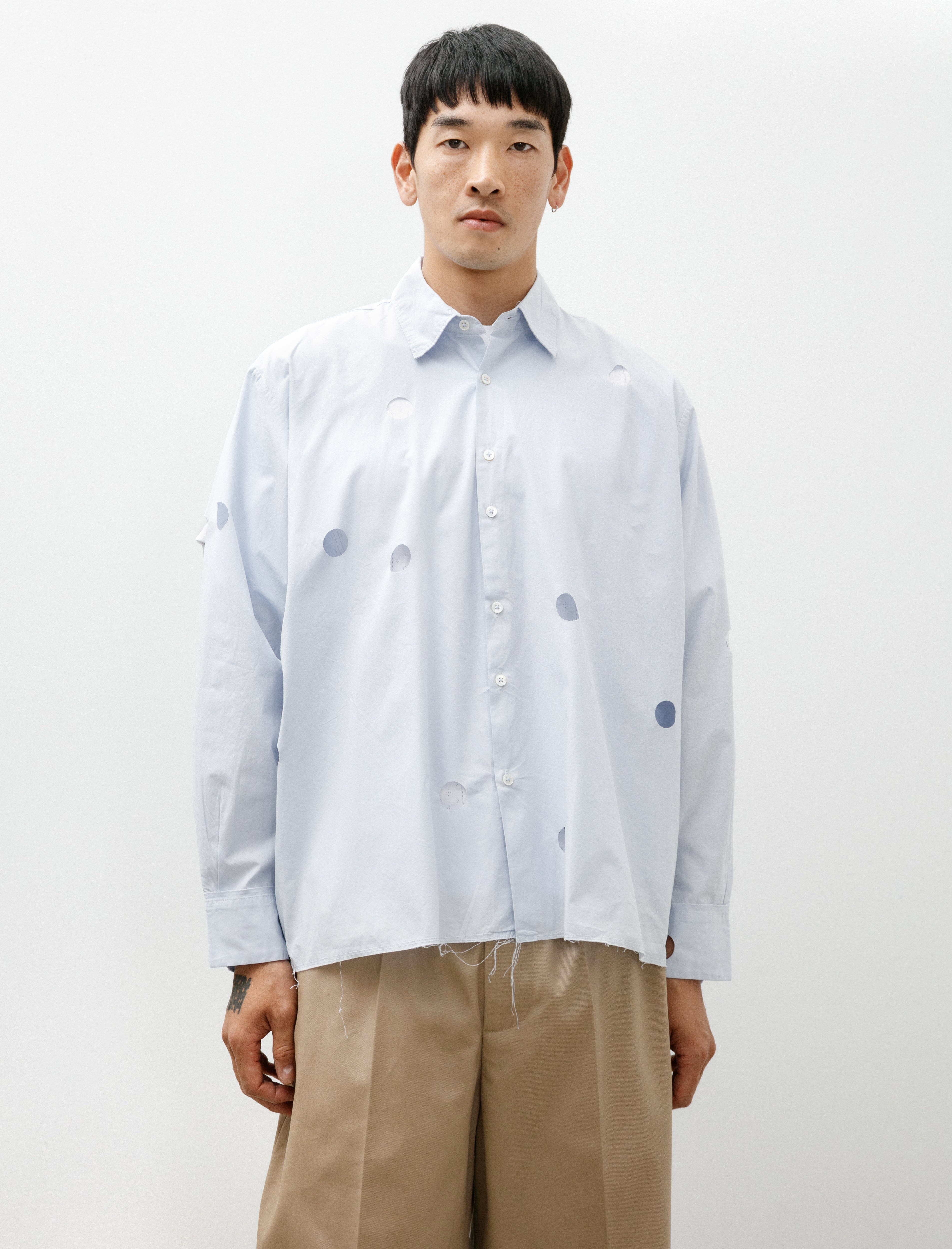Camiel Fortgens Research Holes Shirt Light Blue Sunfade