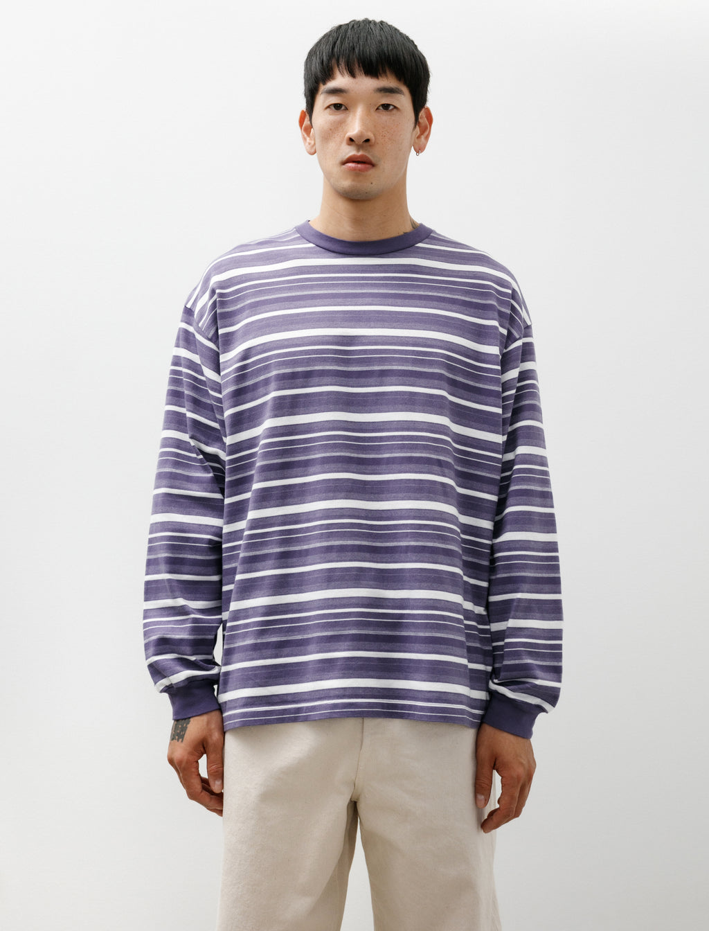 Polyploid Oversize Longsleeve B White Dark Purple – Neighbour