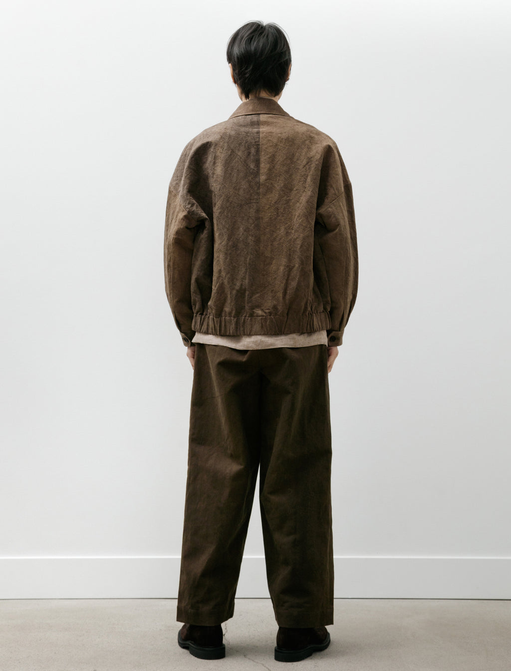 Evan Kinori Flat Front Pant Cotton/Washi Canvas Sumi Ink Dye