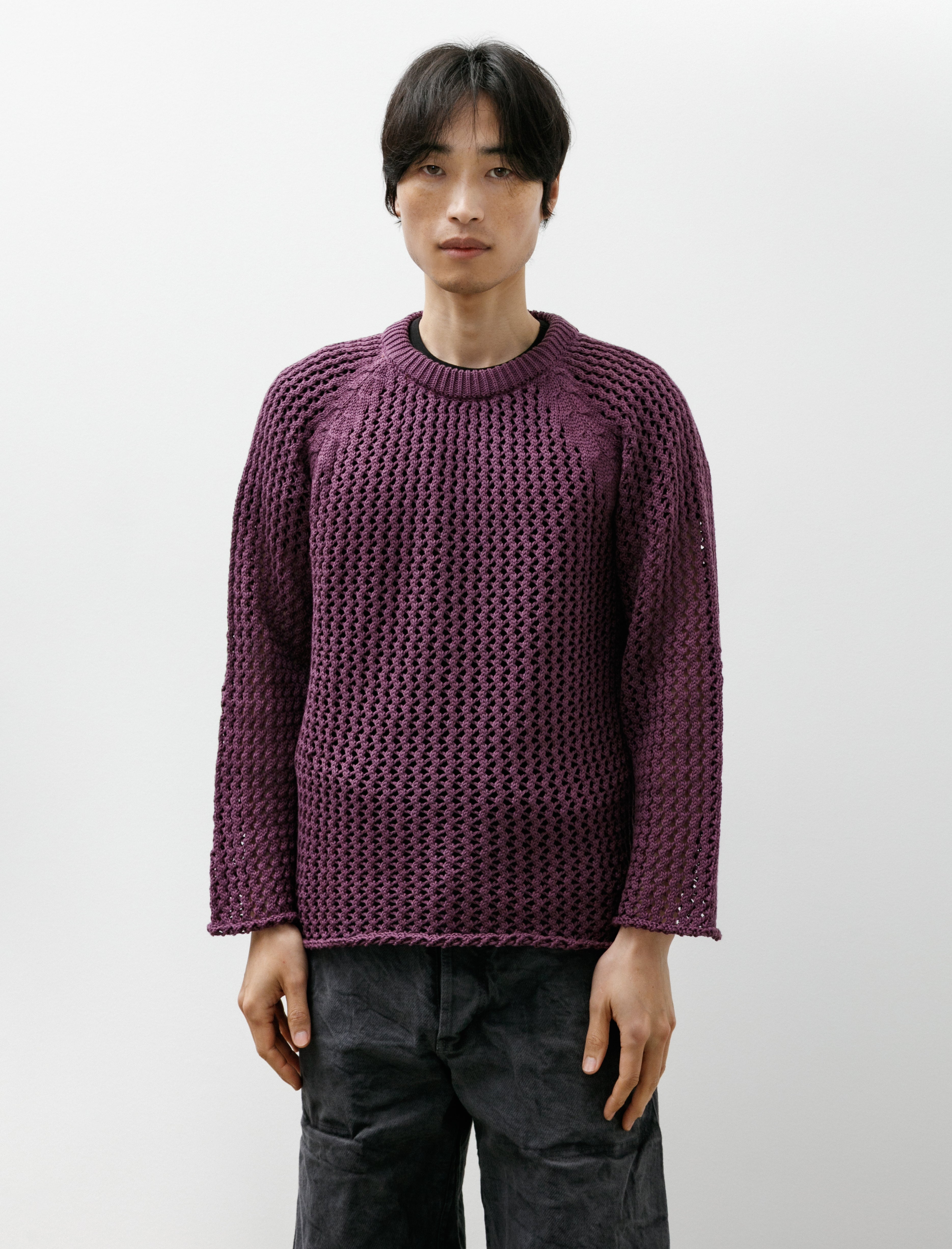 Tender 732 String Pullover Combed Cotton Yarn Purple