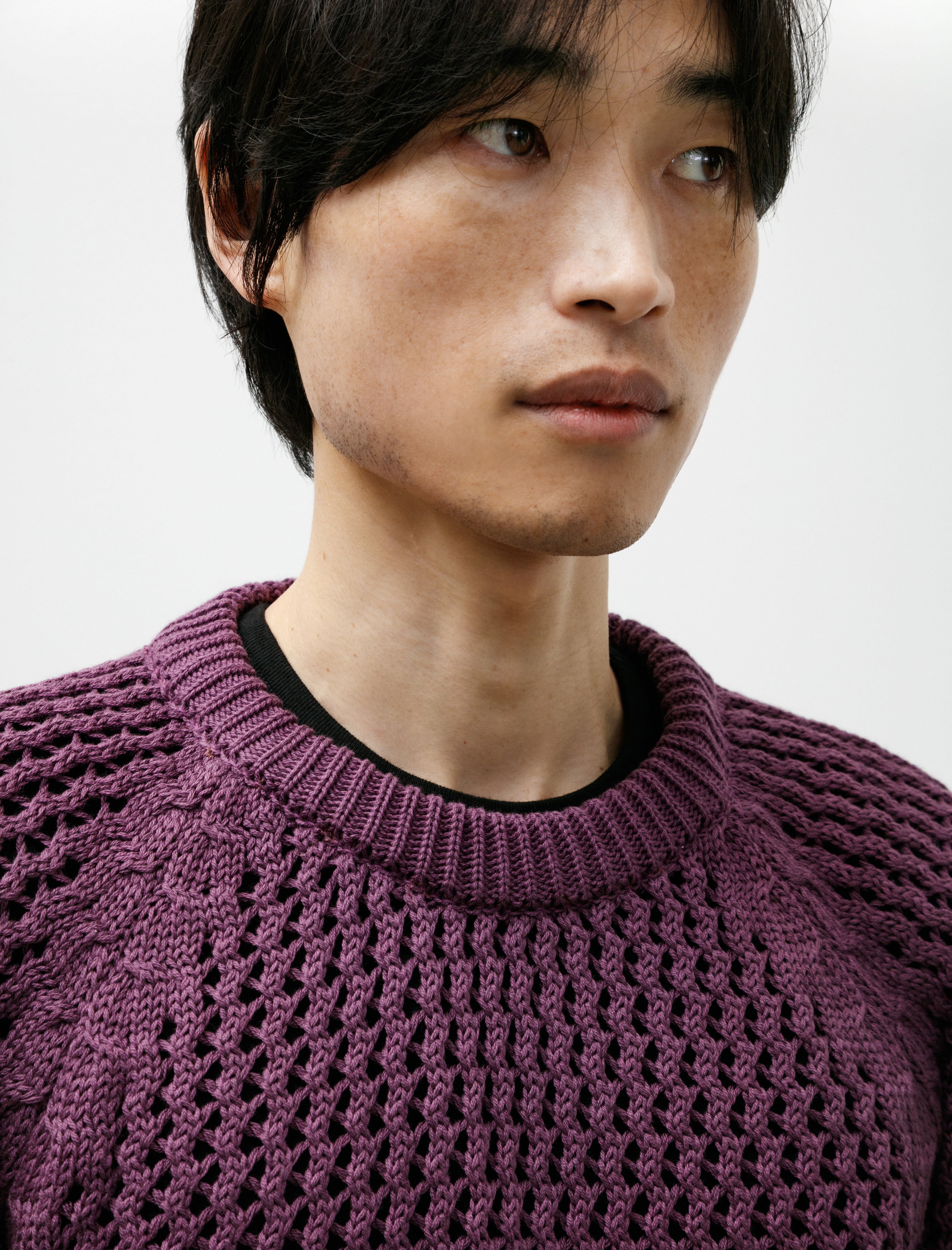 Tender 732 String Pullover Combed Cotton Yarn Purple