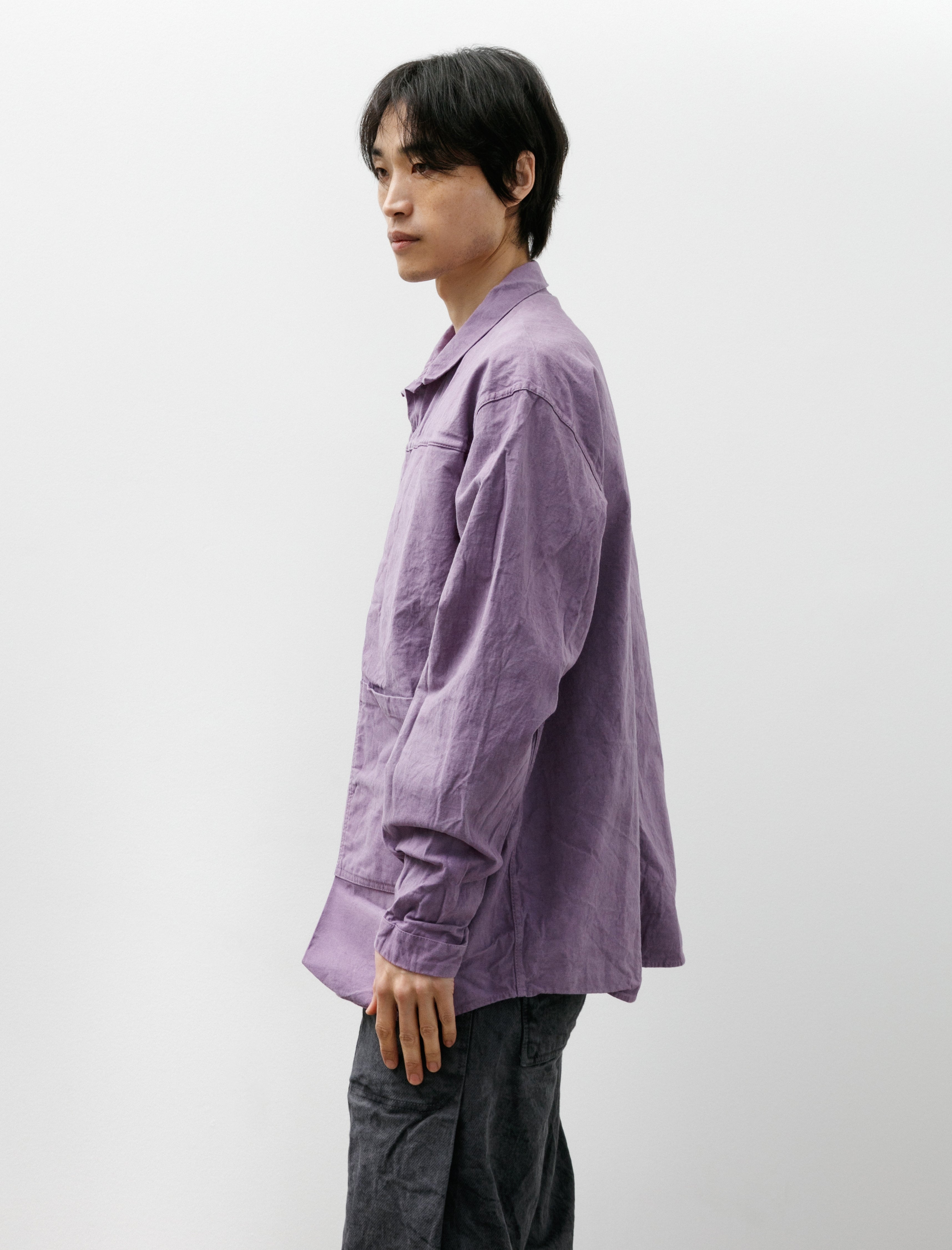 Tender 402 Two Birds Shirts Cotton Drop Cloth Purple Logwood