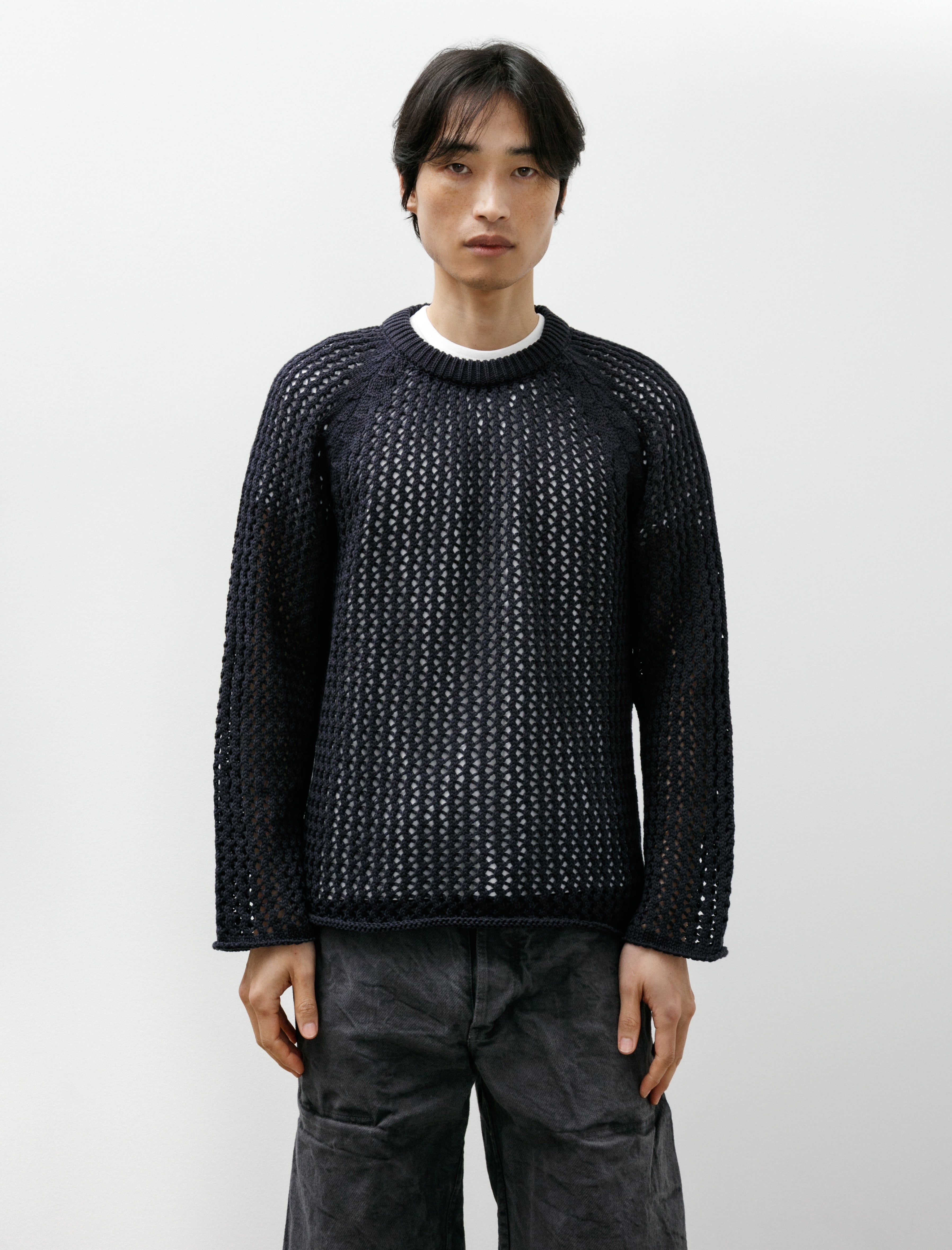 Tender 732 String Pullover Combed Cotton Yarn Navy