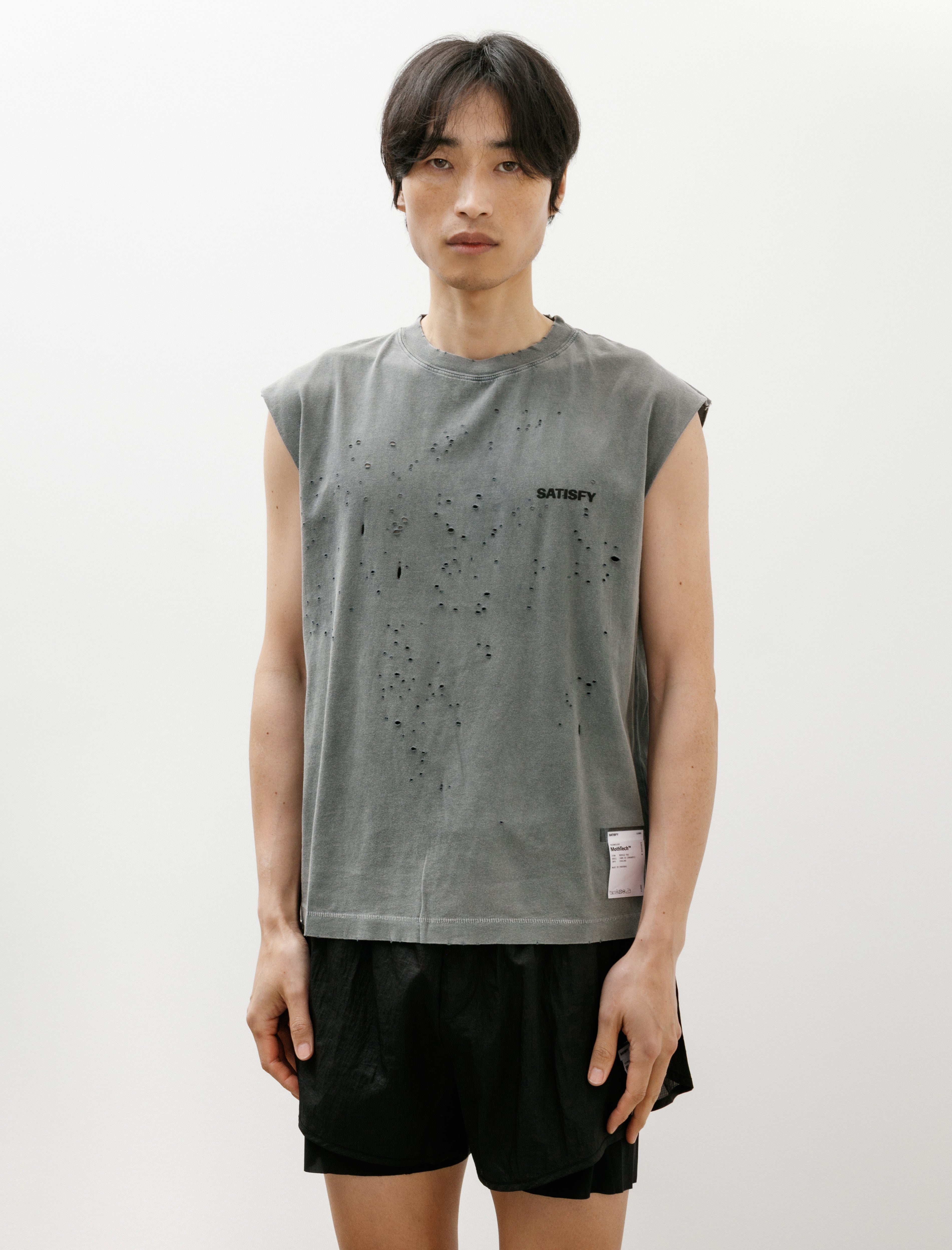 Satisfy MothTech Muscle Tee Faded Black