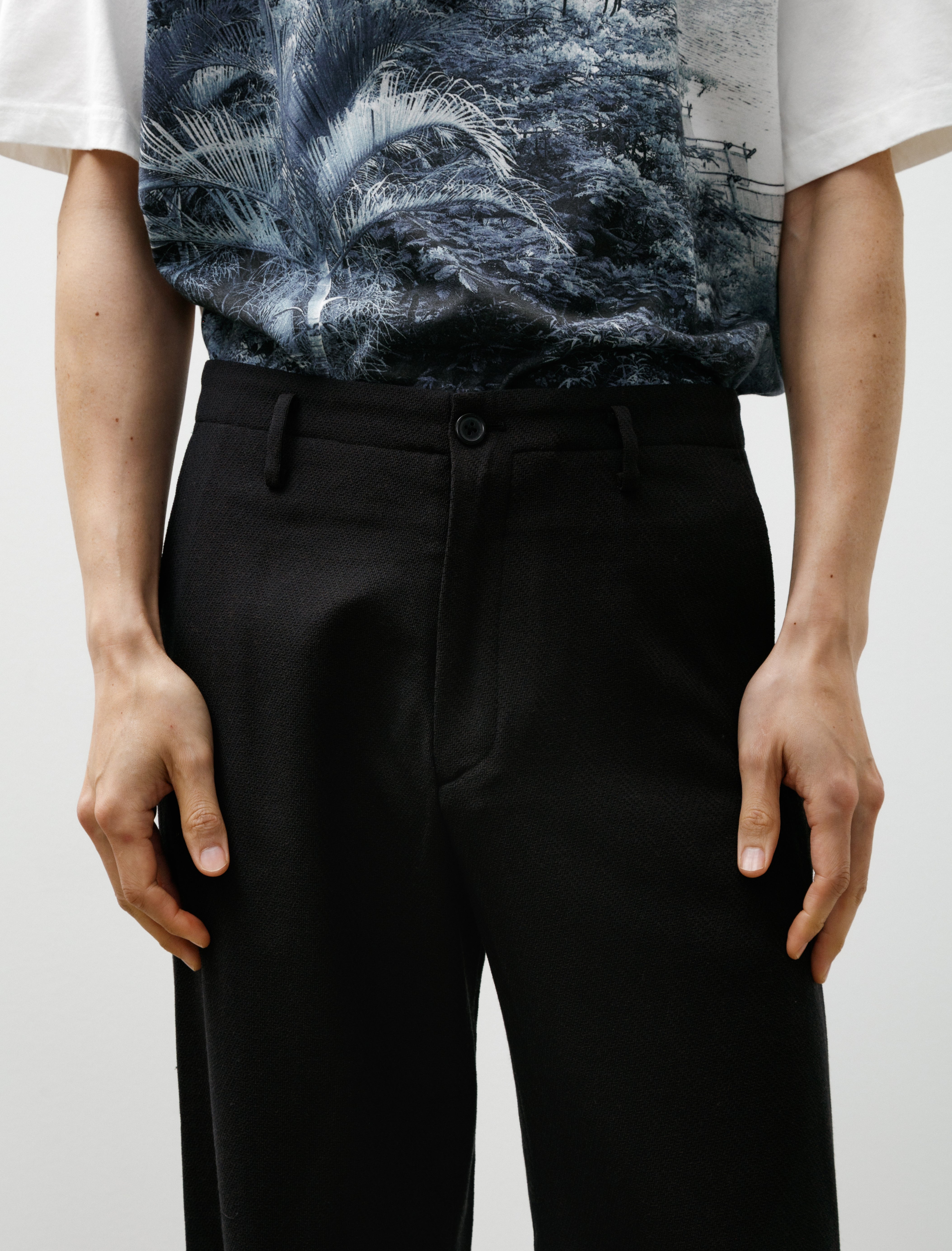 Seya Reporter Pants Summer Herringbone Mud Indigo