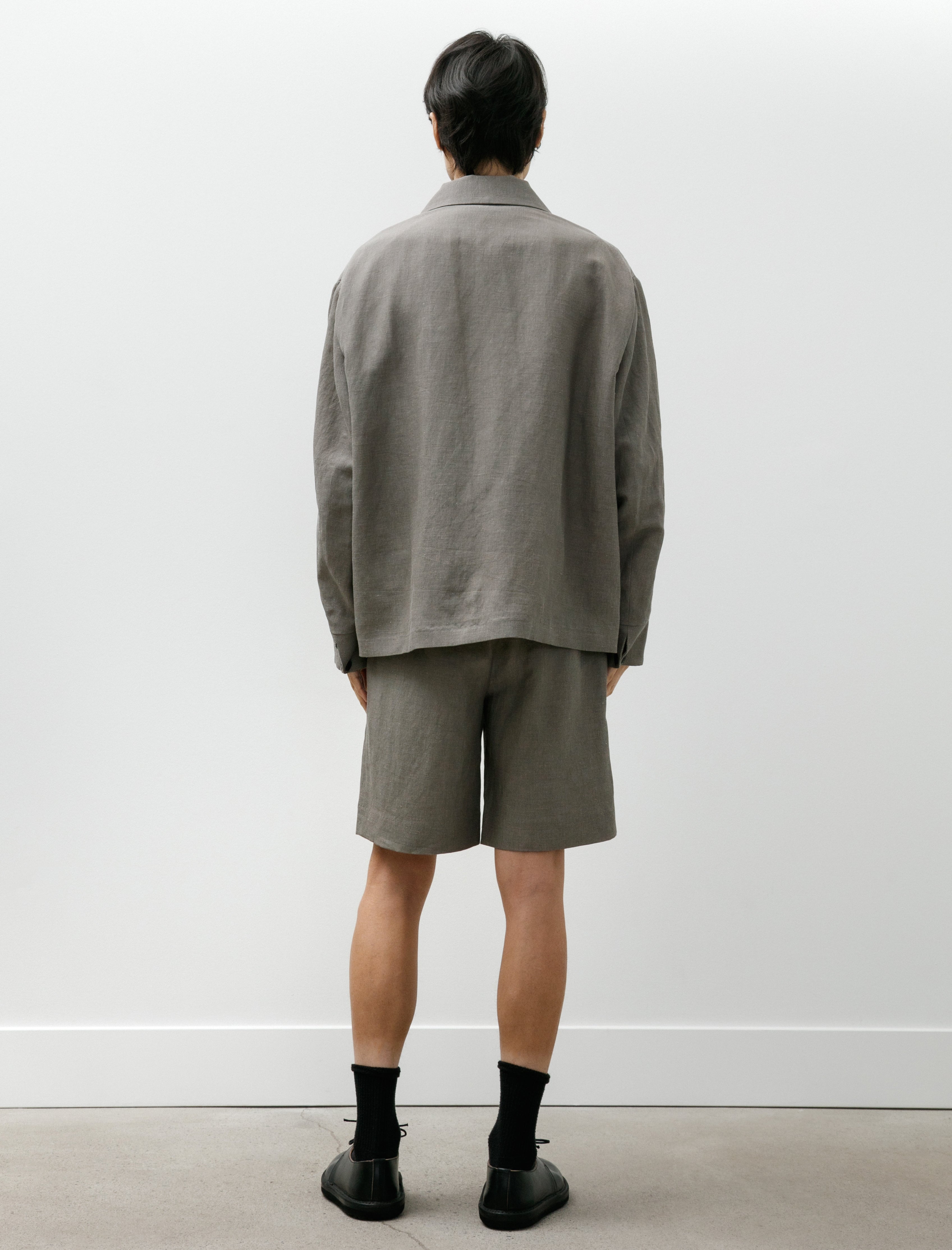 Seya Spring Short Pants Kersey Chambray Linen Clay