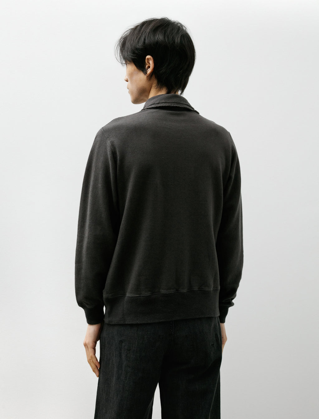Slopeslow Half Zip Cotton Linen Light French Terry Carbon – Neighbour