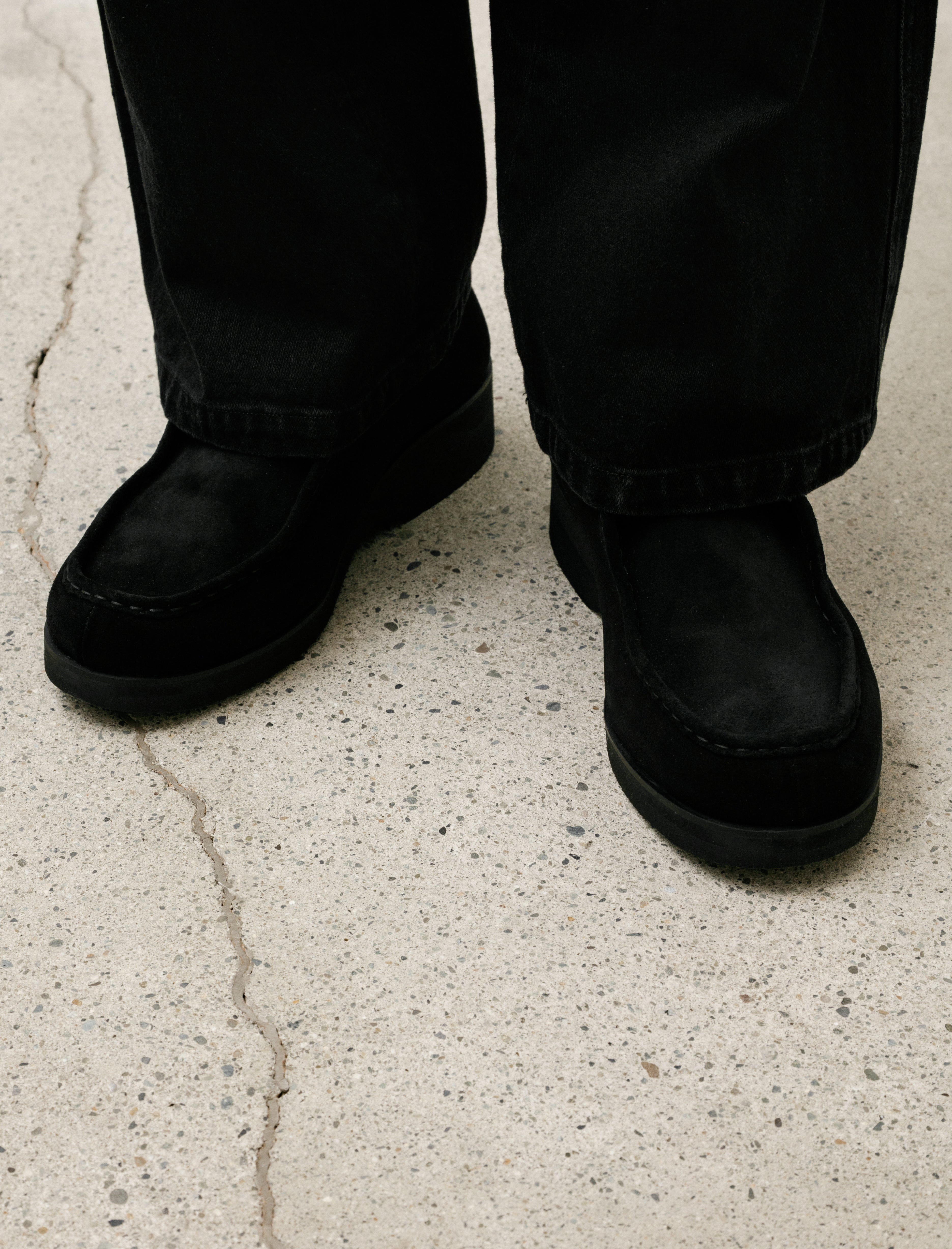Footworks Tyrolean Shoes Suede Leather Black