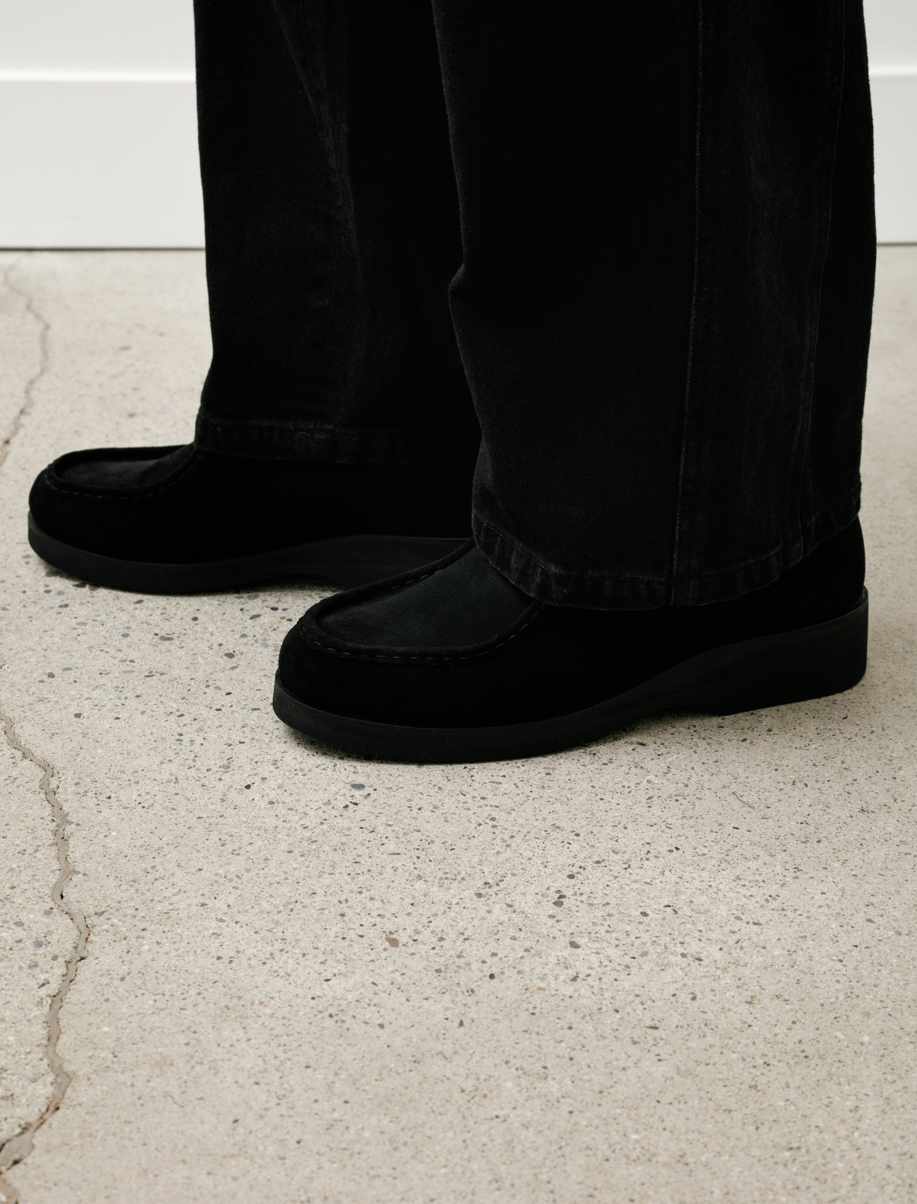 Footworks Tyrolean Shoes Suede Leather Black