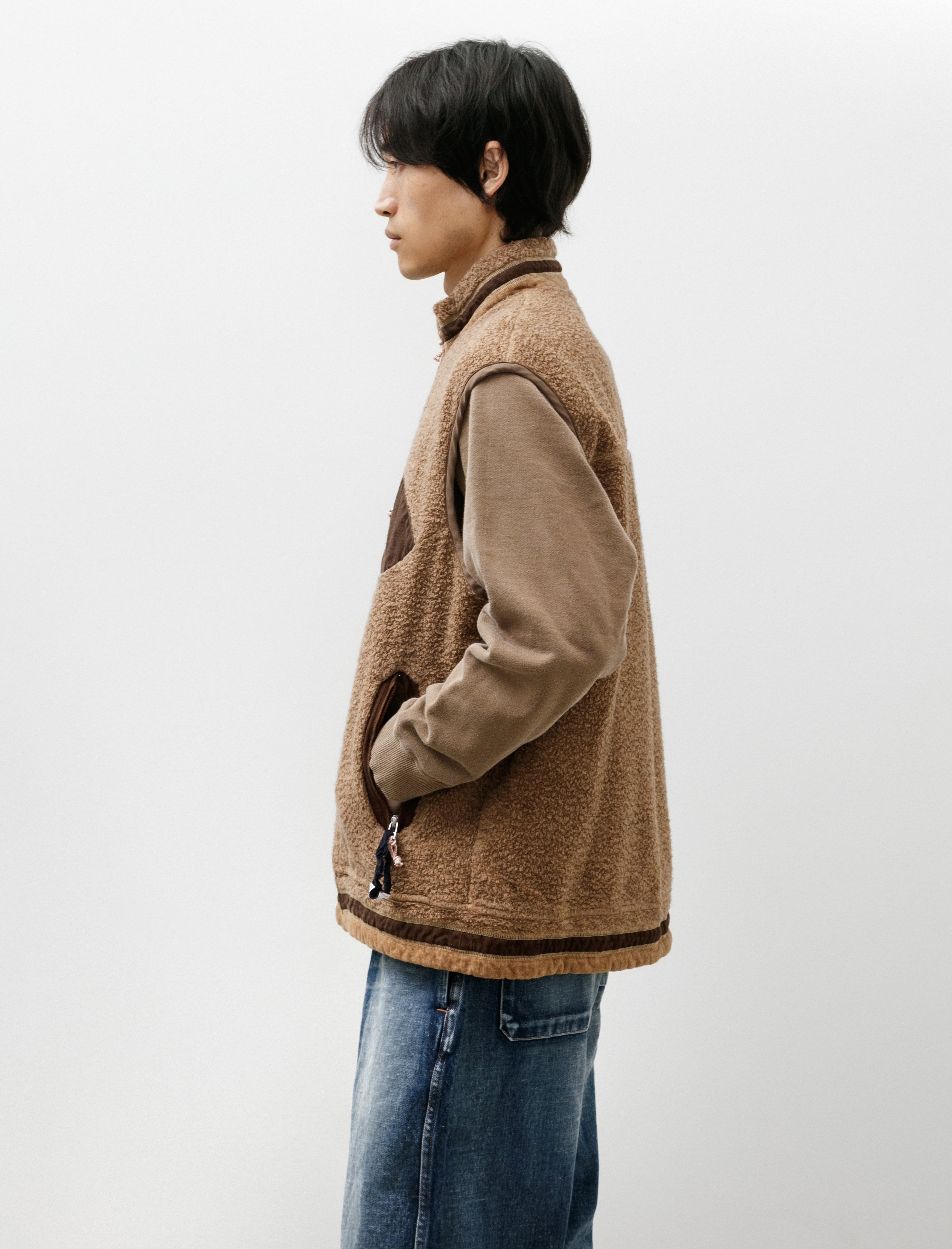 Cottle Sunset Pile Vest Yak Sally Coyote Kakishibu