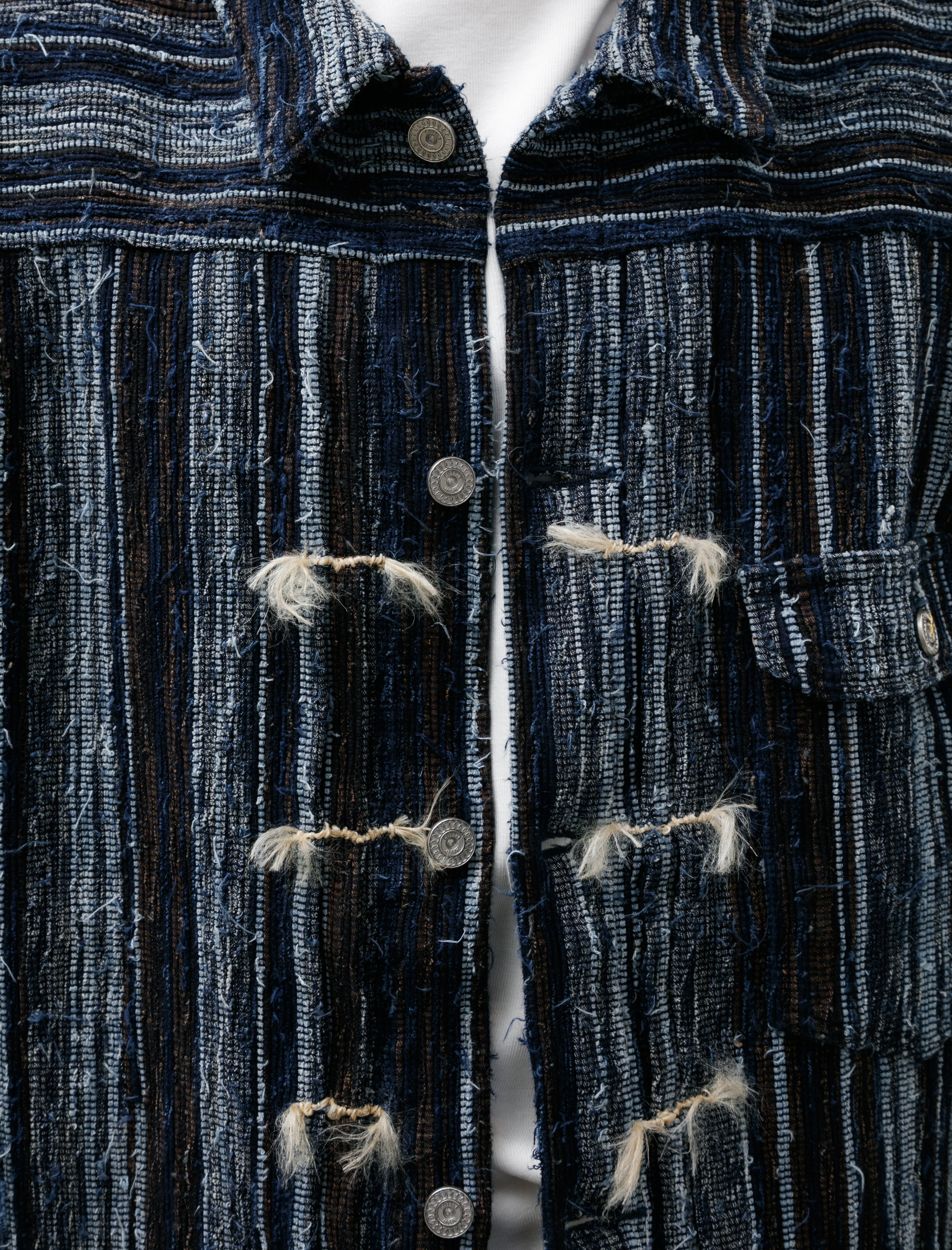 Cottle C.T.L Neo Type 1st Sakiori Jacket Tsuzure Indigo