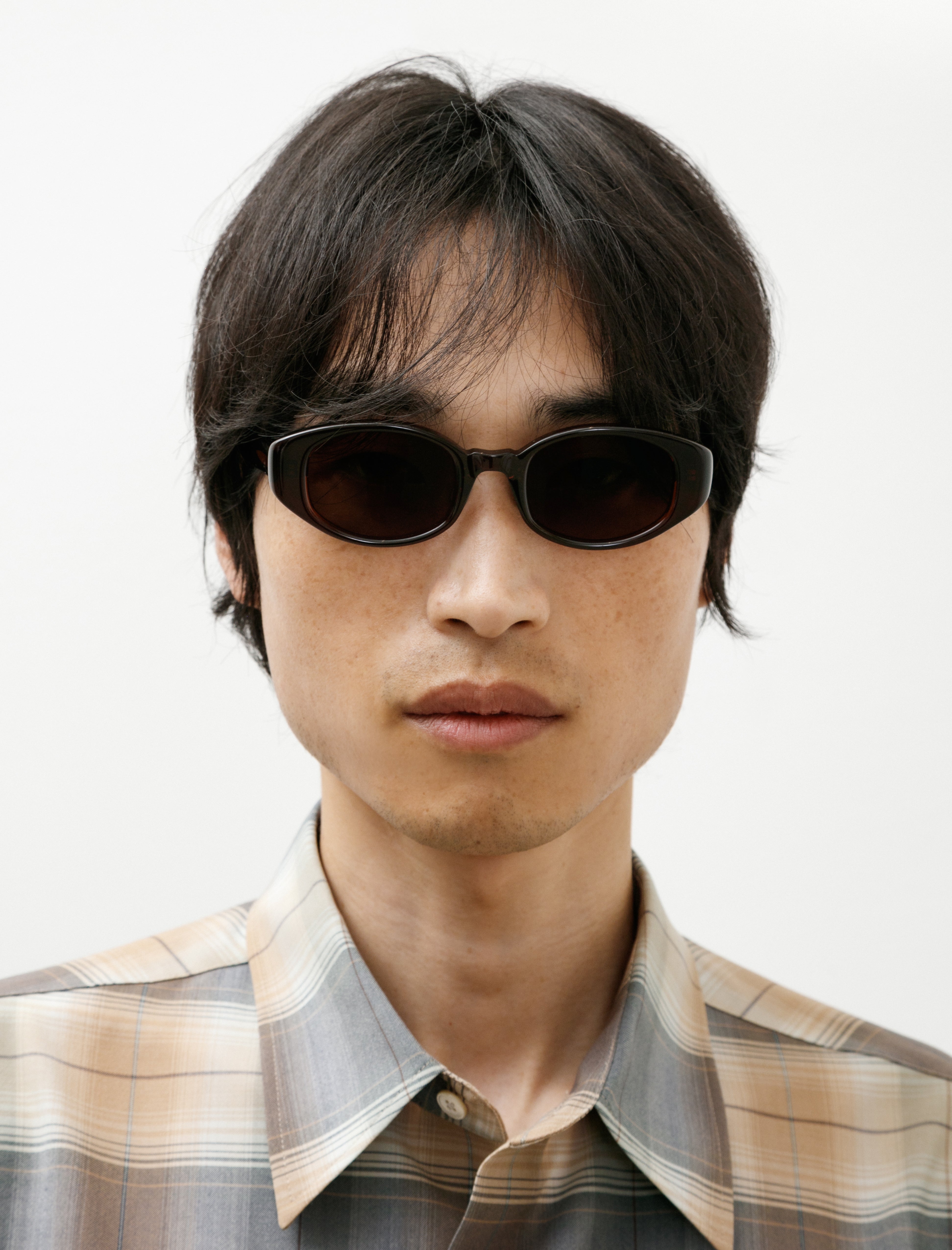 Auralee Sunglasses 002R Dark Brown