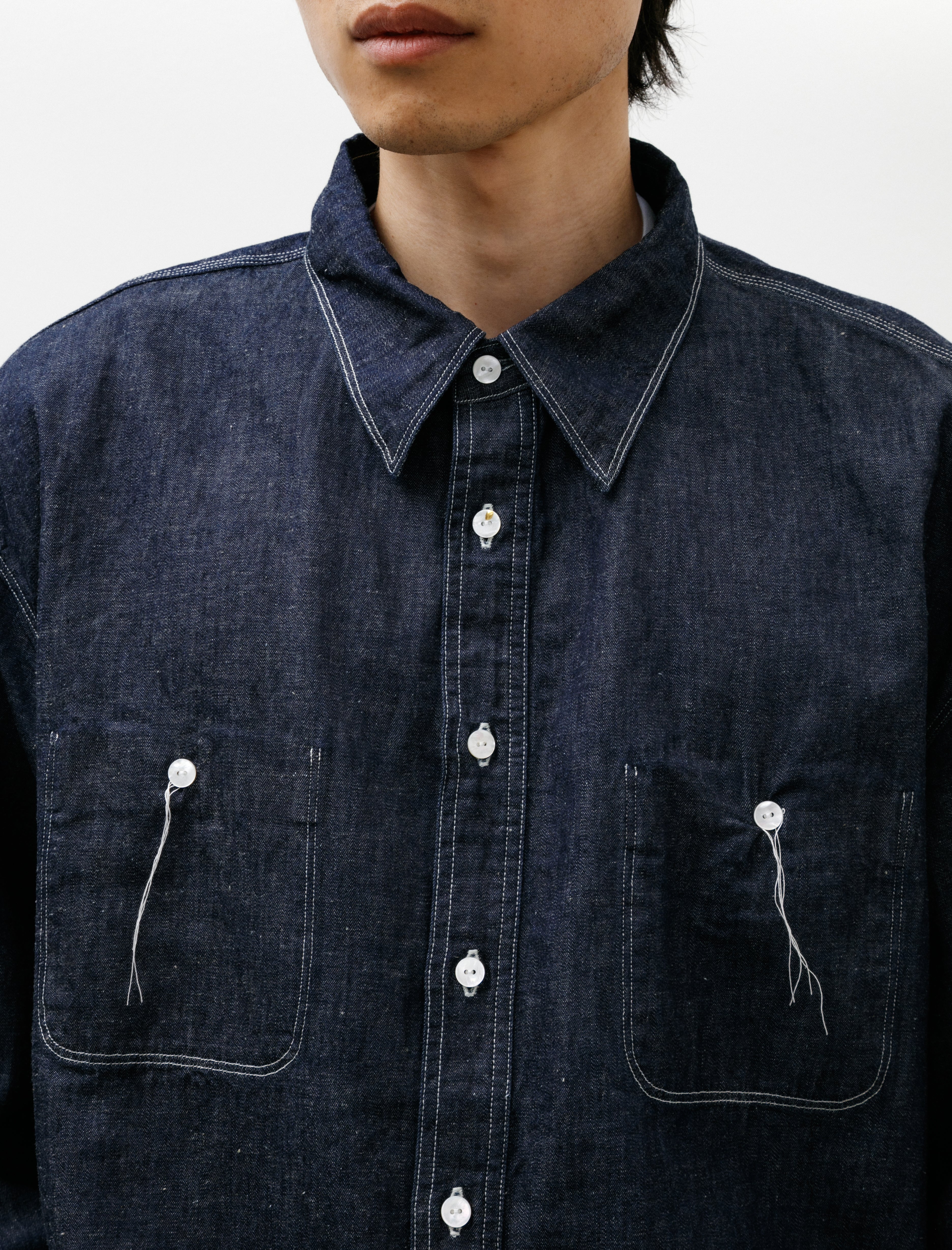 Cottle Dear Denim New Wave Shirt 8oz Washed Indigo