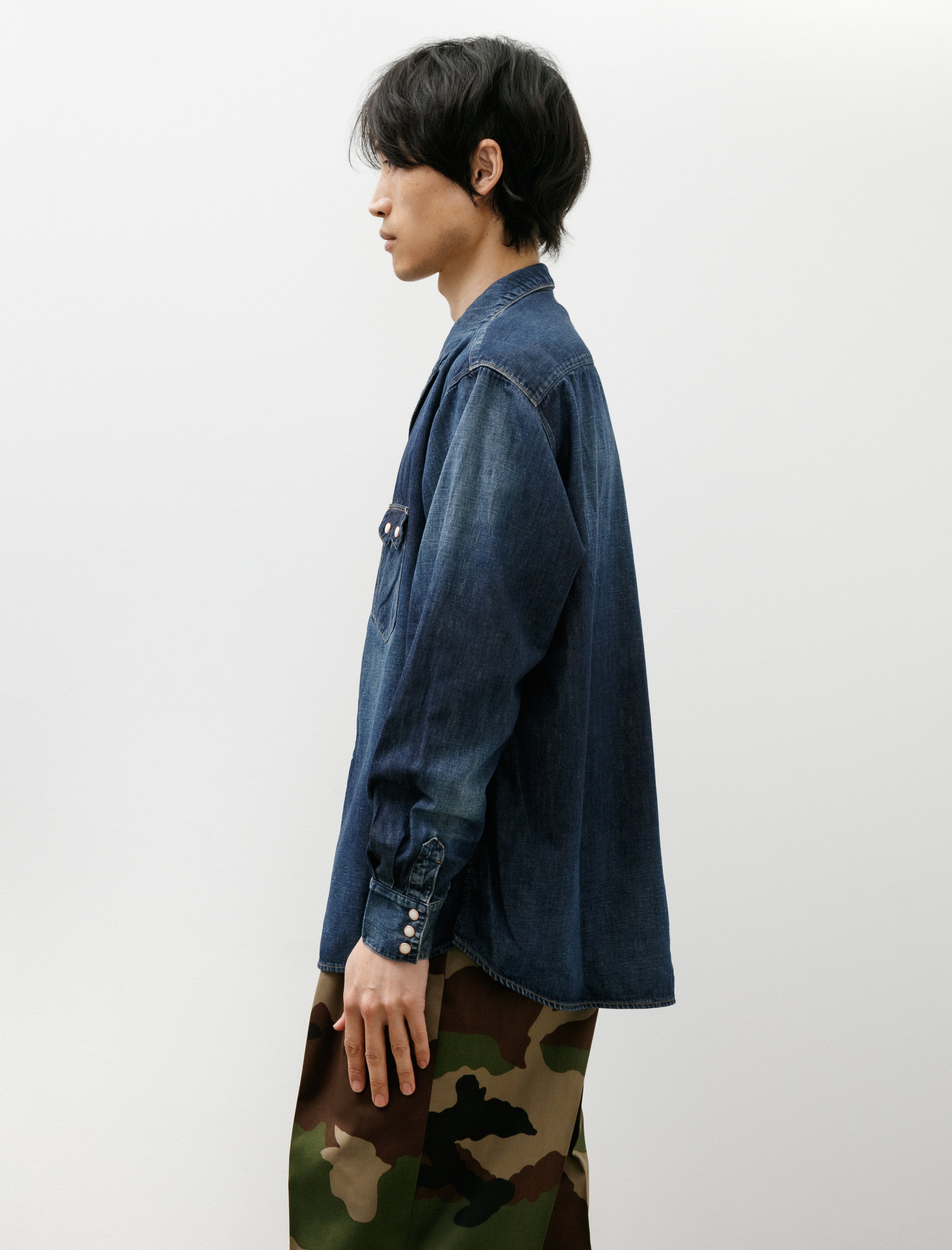 Cottle C.T.L Comfort Denim Shirt 8oz Dark Indigo