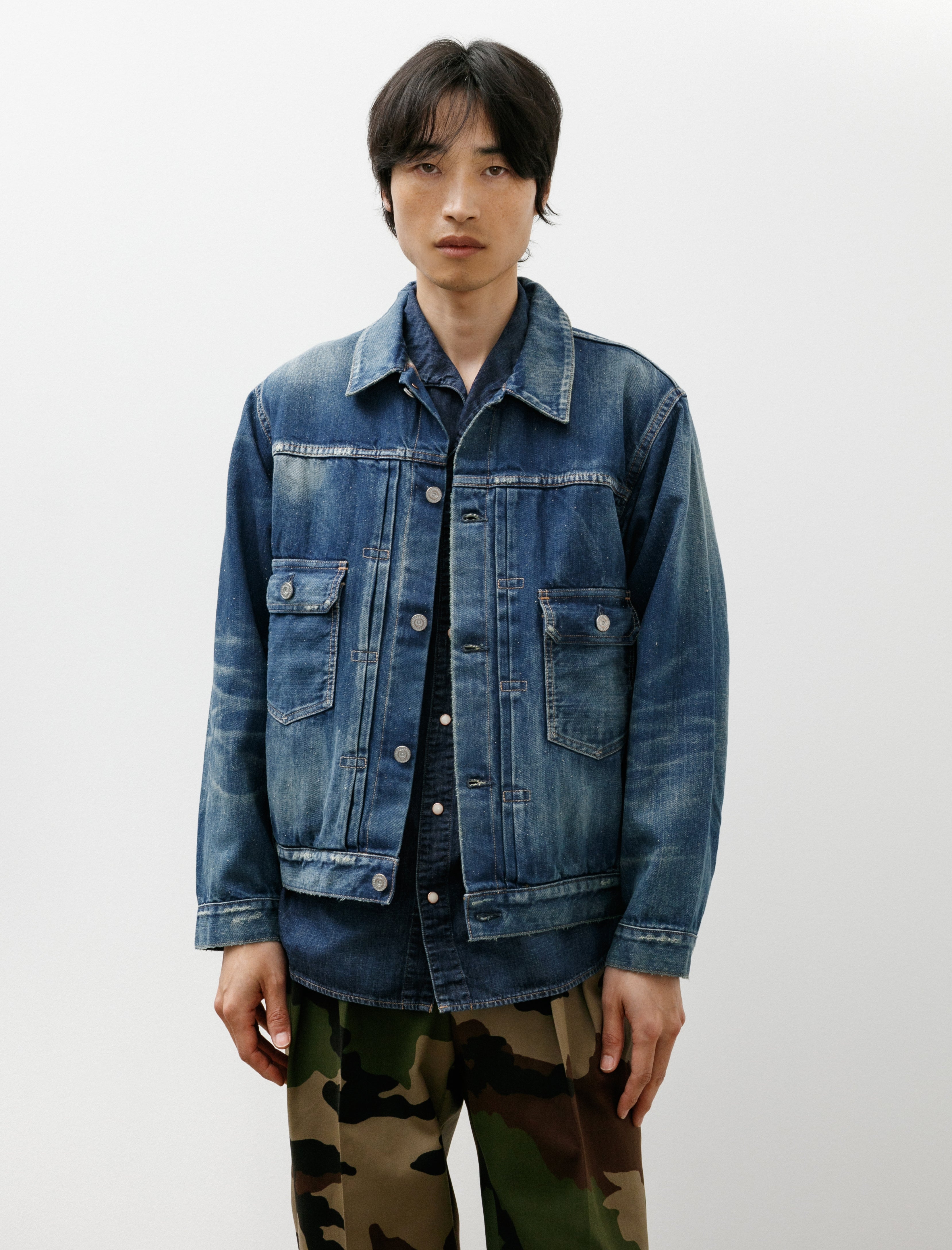 Cottle C.T.L Neo Type 2nd Denim Jacket Bengara Dark Indigo