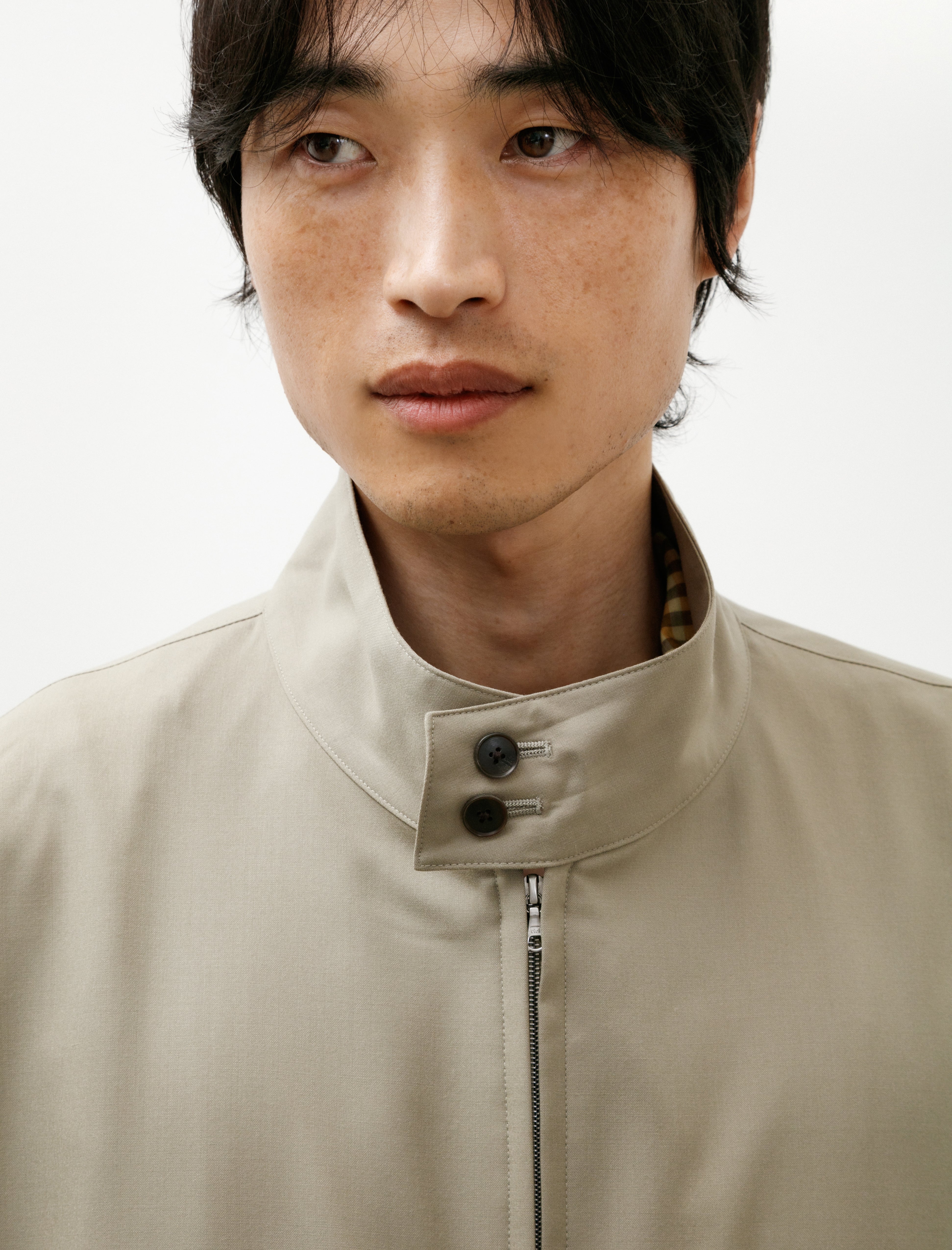 Auralee Ultra Fine Tropical Wool Zip Blouson Light Khaki