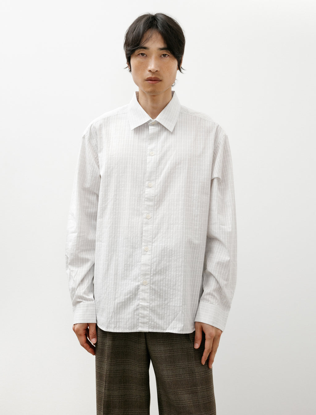 mfpen Generous Shirt White Connection Check – Neighbour