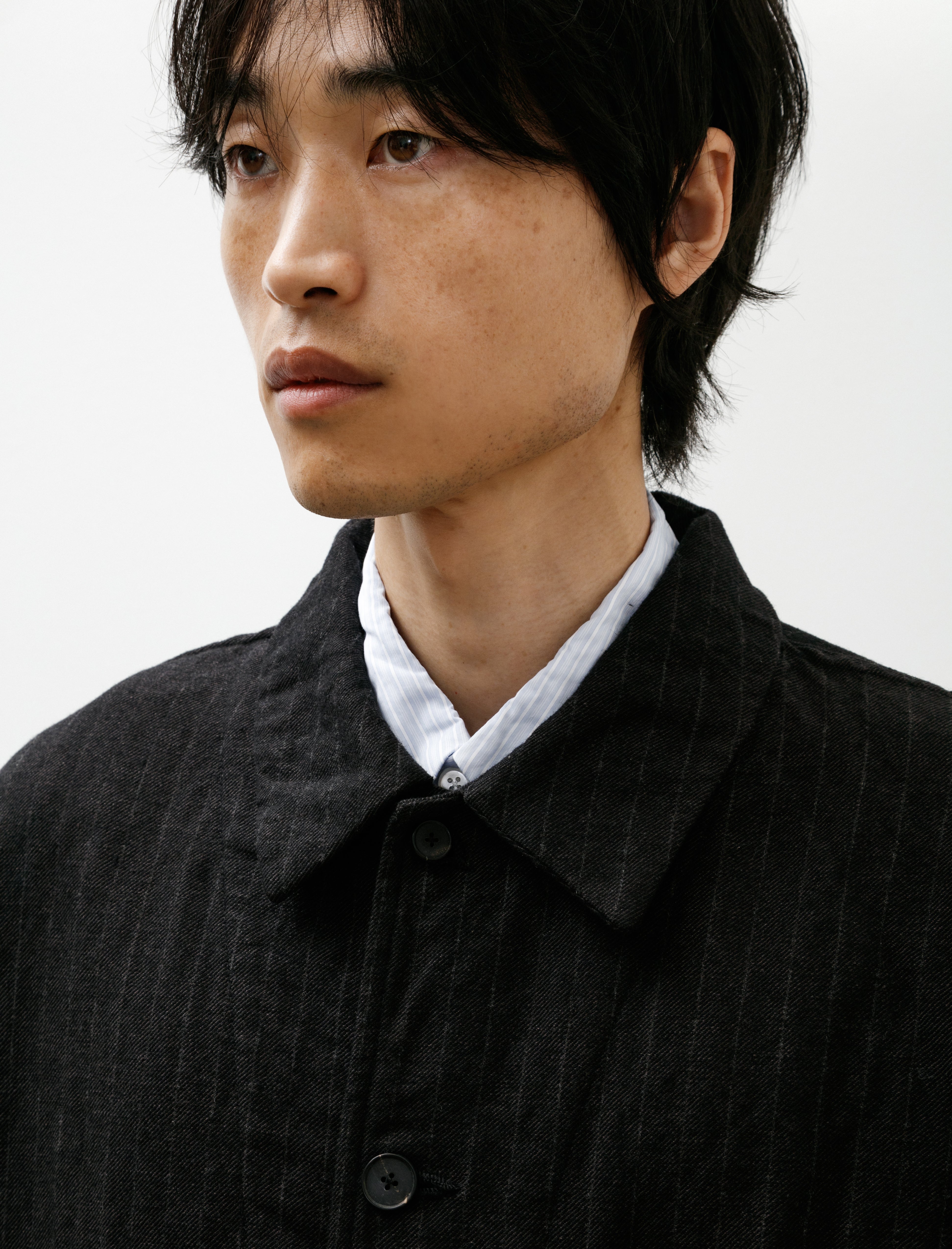 Oliver Church 3 Pocket Jacket Vintage Japanese Wool Linen Black