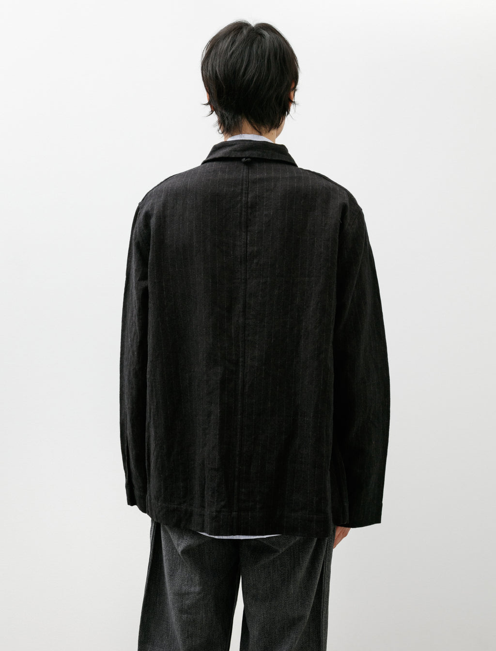 Oliver Church 3 Pocket Jacket Vintage Japanese Wool Linen Black