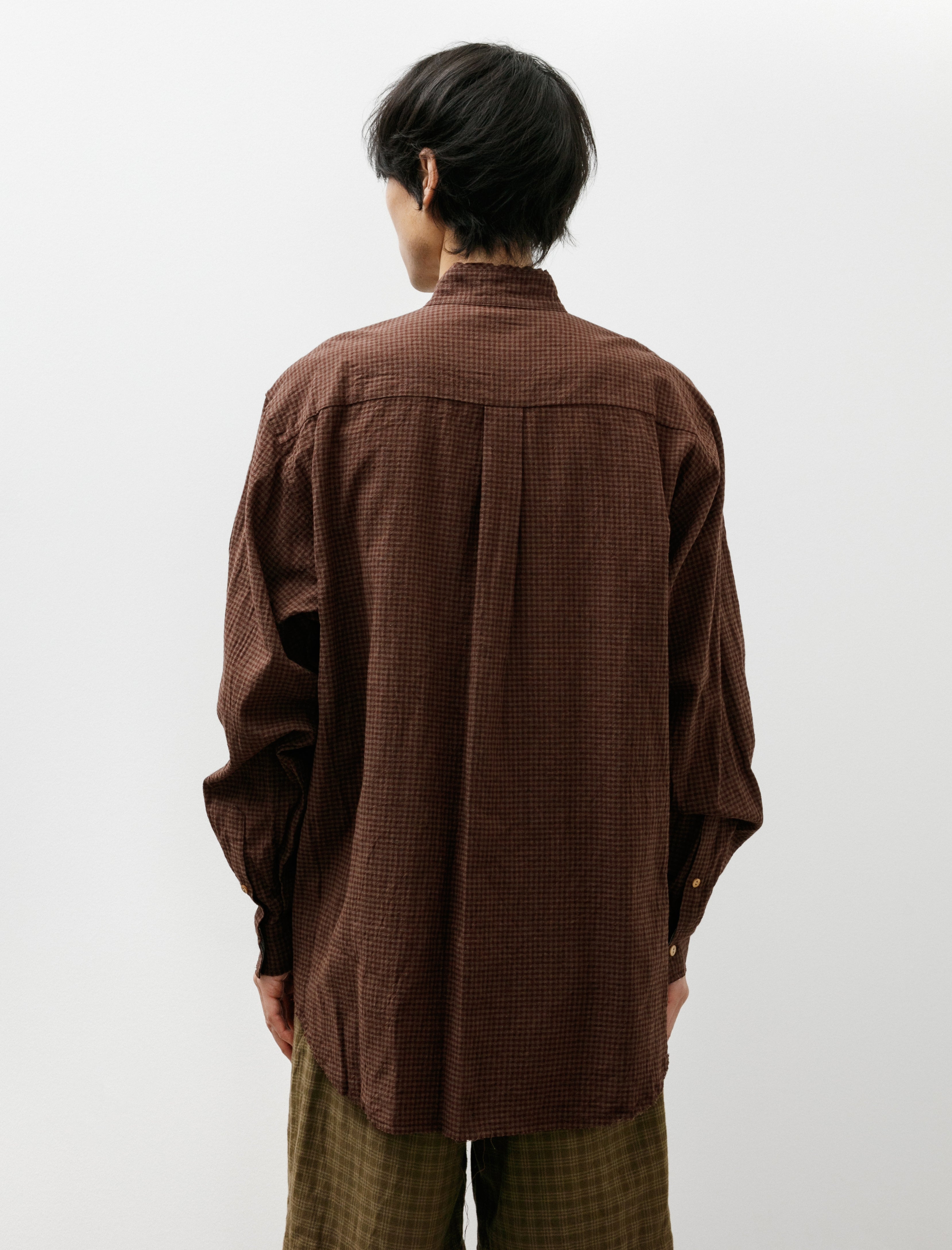 Blackbird Cut Off Collar Shirt Check