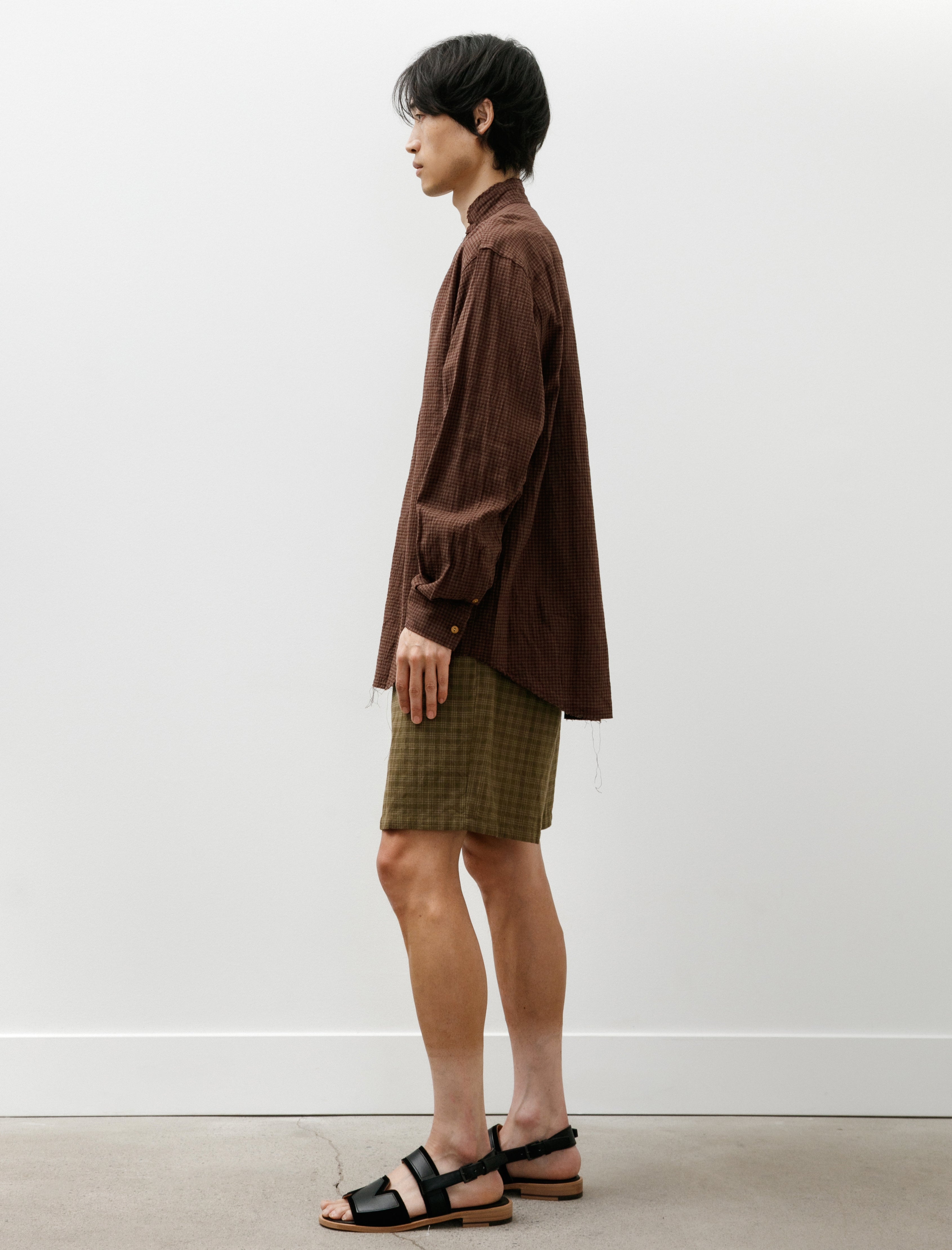 Blackbird Cut Off Collar Shirt Check