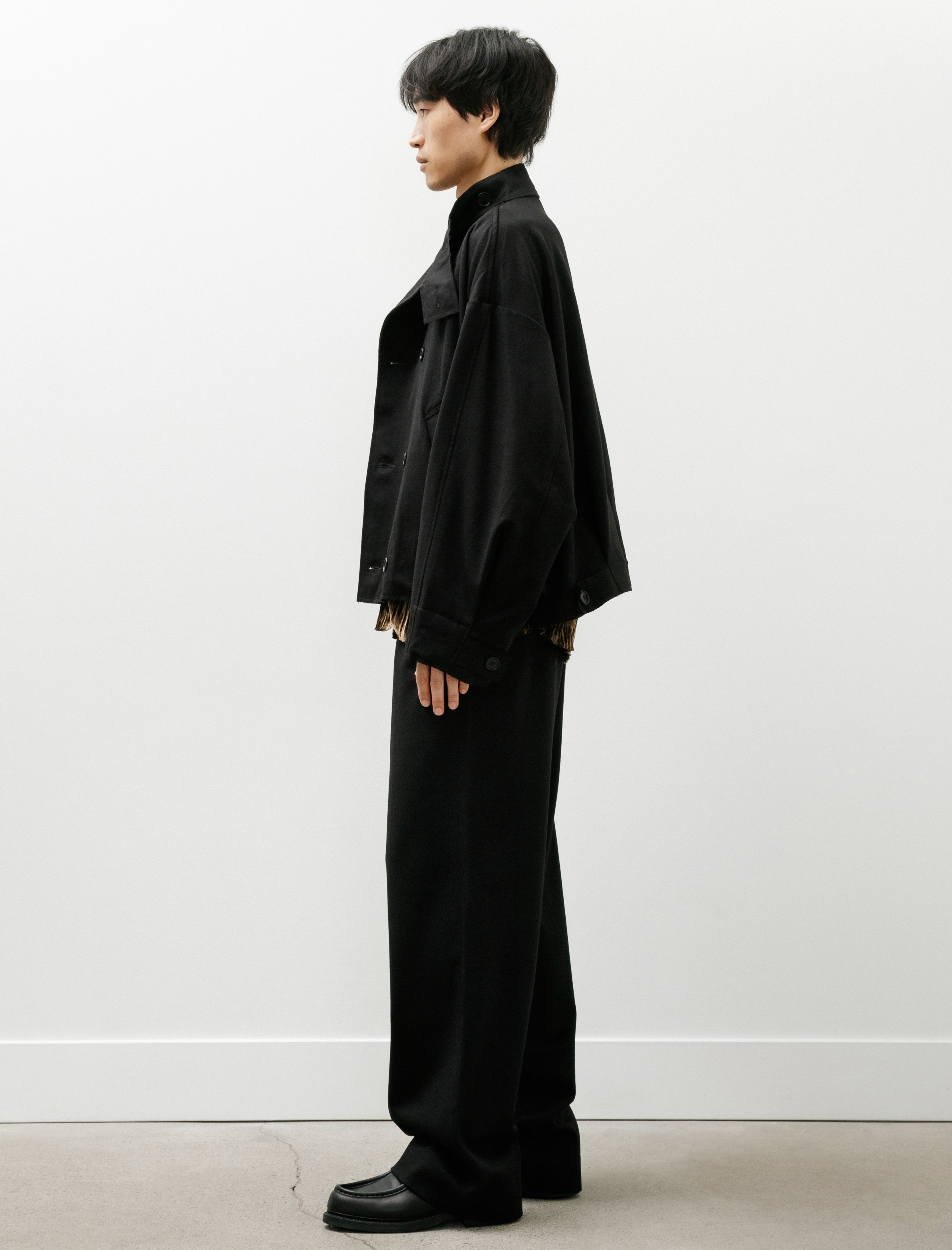 Gabriela Coll No.286 Cropped Oversized Jacket Black