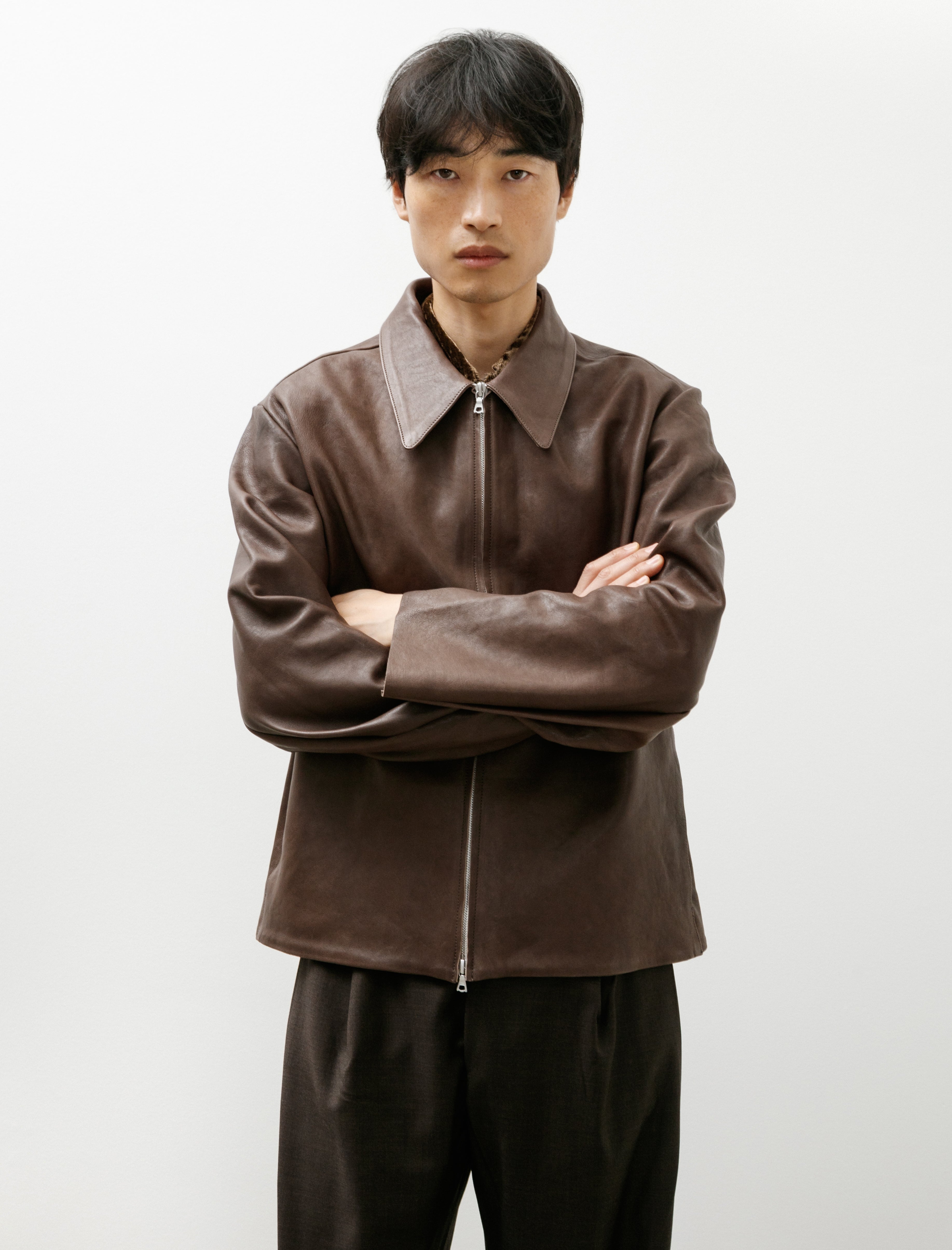 Gabriela Coll No.285 Leather Pocket Jacket Dust Lambskin