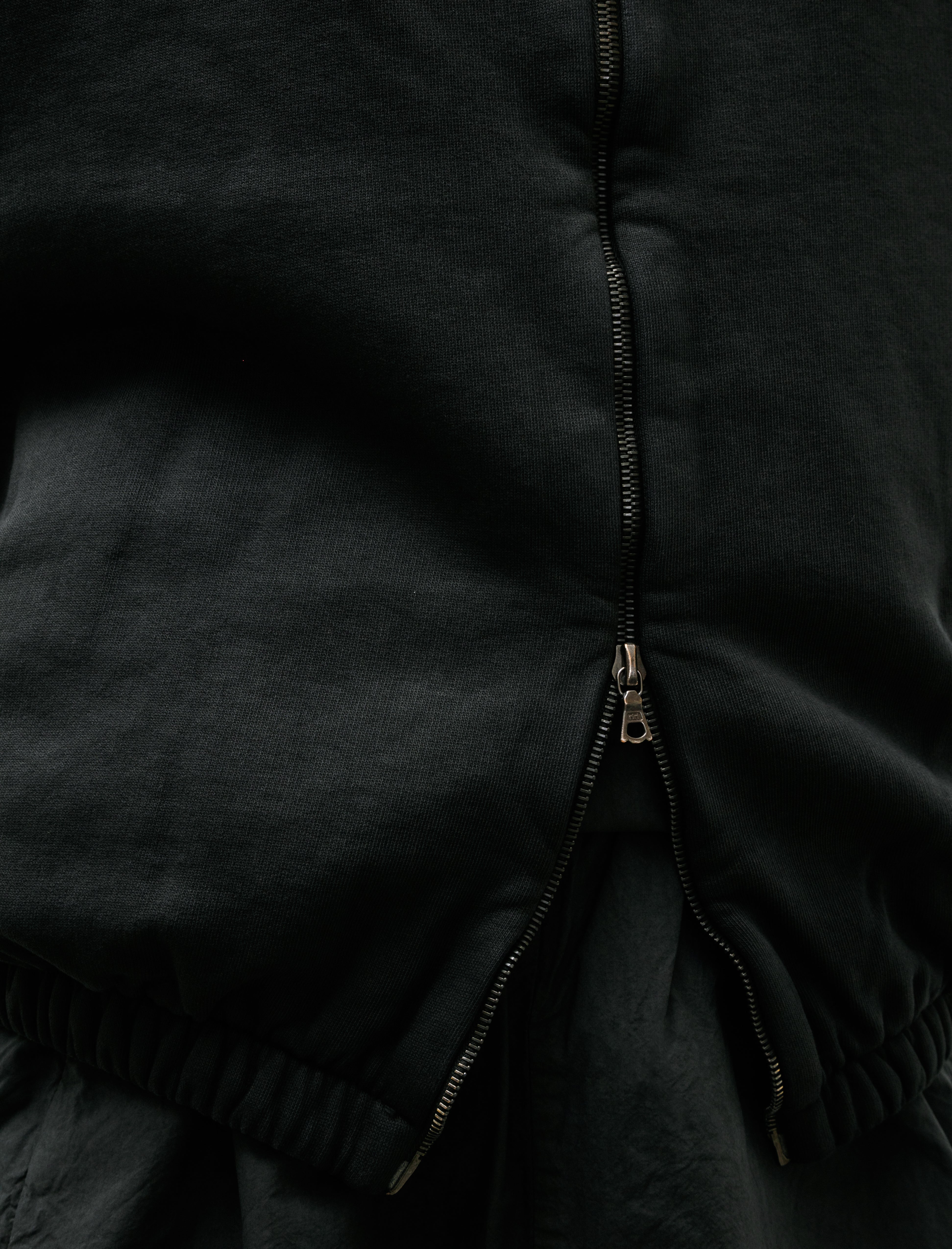 Gabriela Coll No.216 Fleece Hooded Zipper Jacket Black